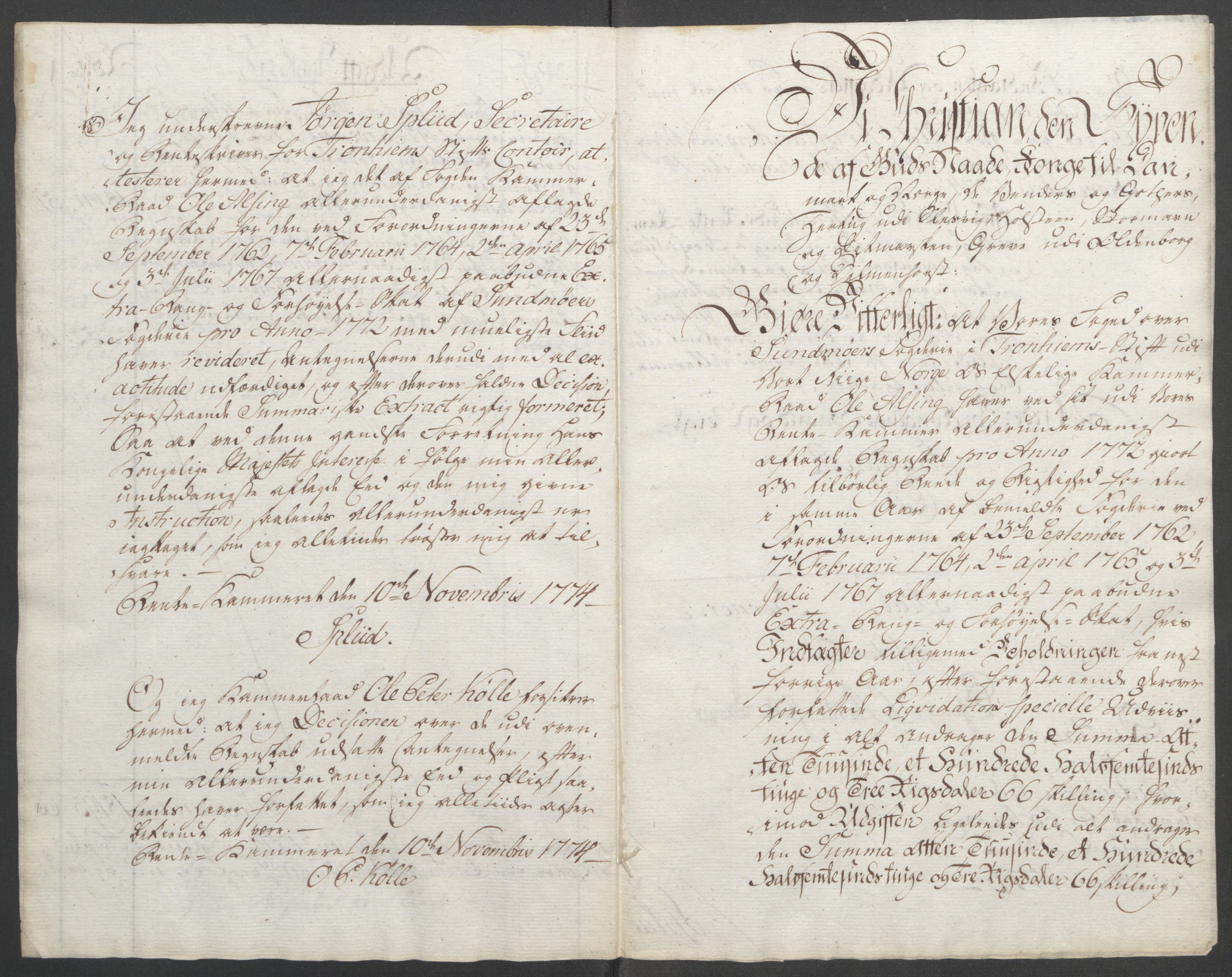 Rentekammeret inntil 1814, Reviderte regnskaper, Fogderegnskap, RA/EA-4092/R54/L3645: Ekstraskatten Sunnmøre, 1762-1772, s. 234