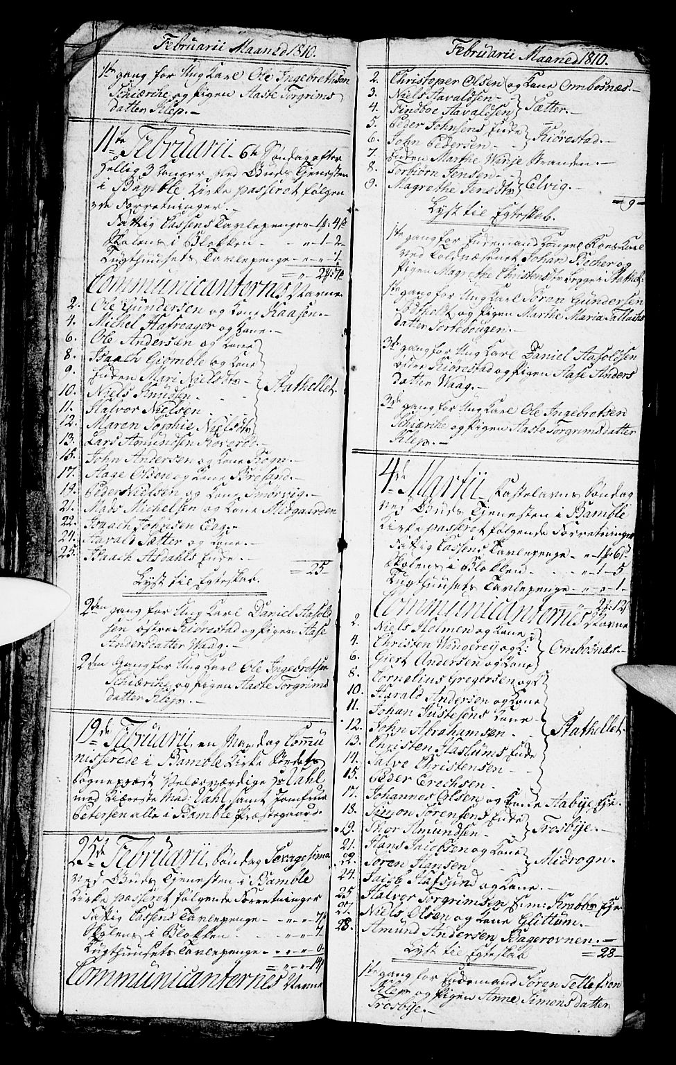 Bamble kirkebøker, AV/SAKO-A-253/G/Ga/L0004: Klokkerbok nr. I 4, 1808-1814