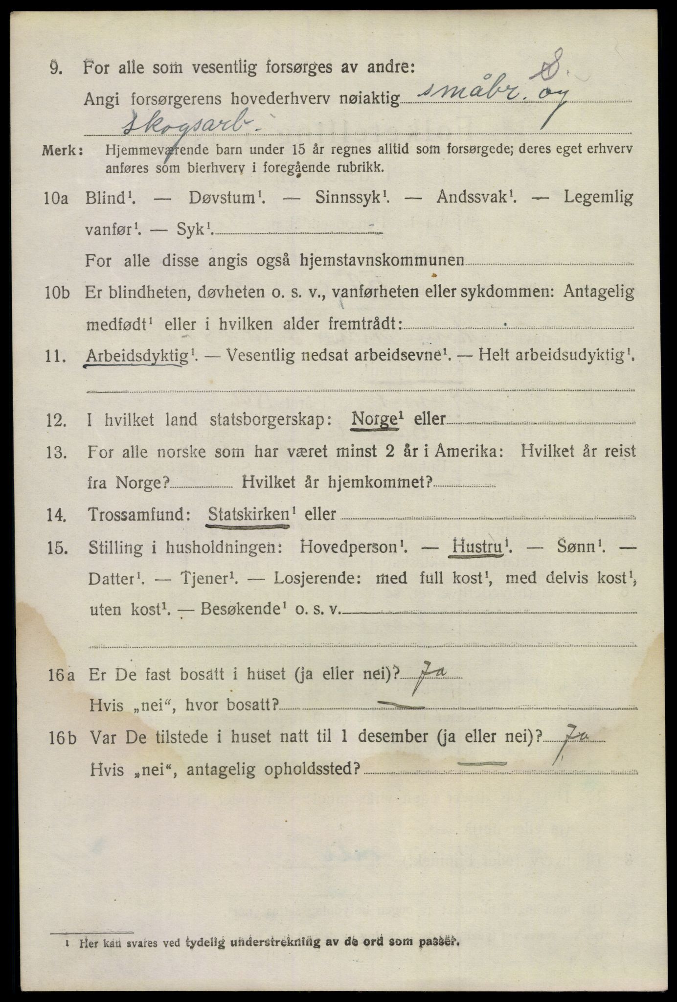 SAKO, Folketelling 1920 for 0814 Bamble herred, 1920, s. 4332