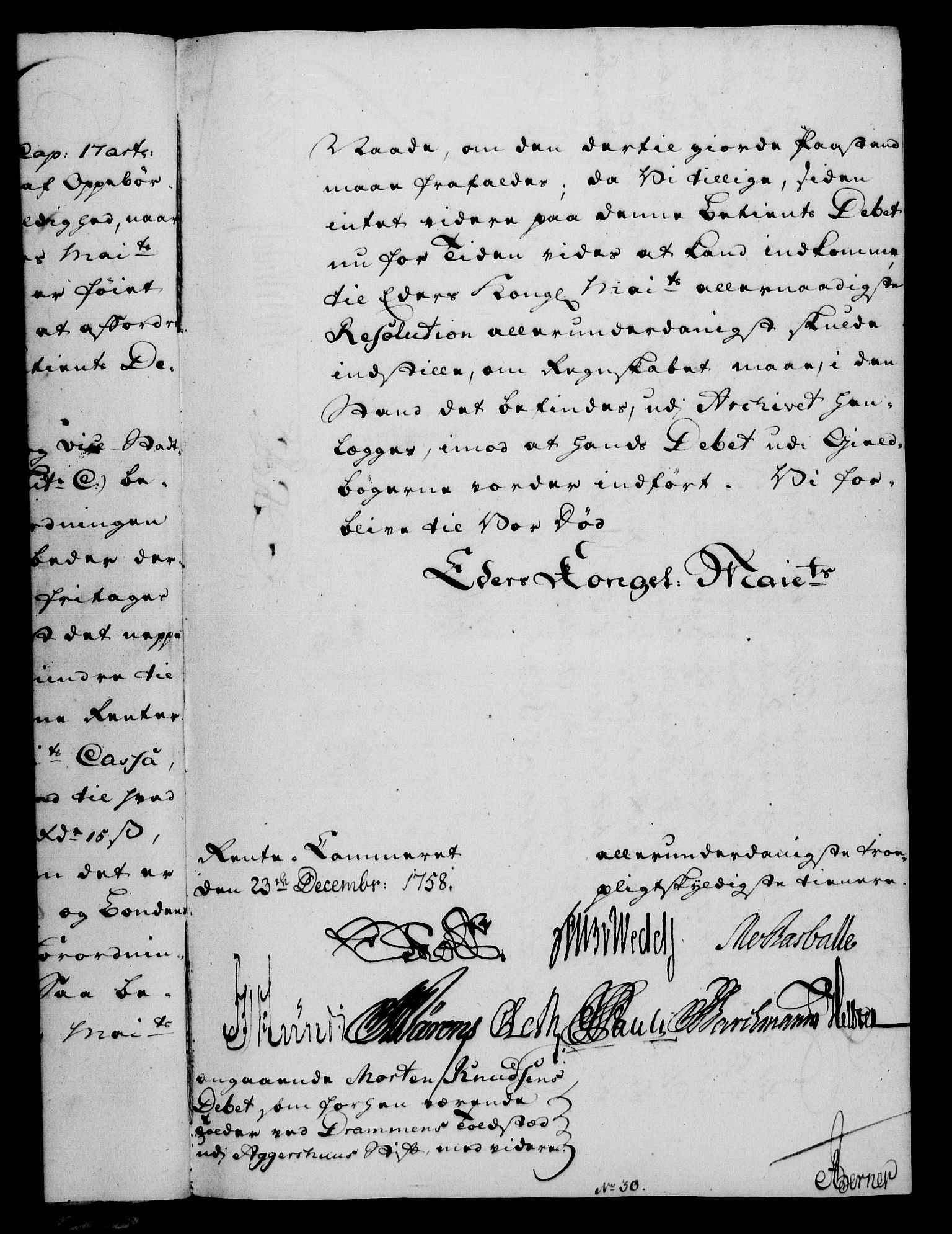 Rentekammeret, Kammerkanselliet, AV/RA-EA-3111/G/Gf/Gfa/L0041: Norsk relasjons- og resolusjonsprotokoll (merket RK 52.41), 1759, s. 39