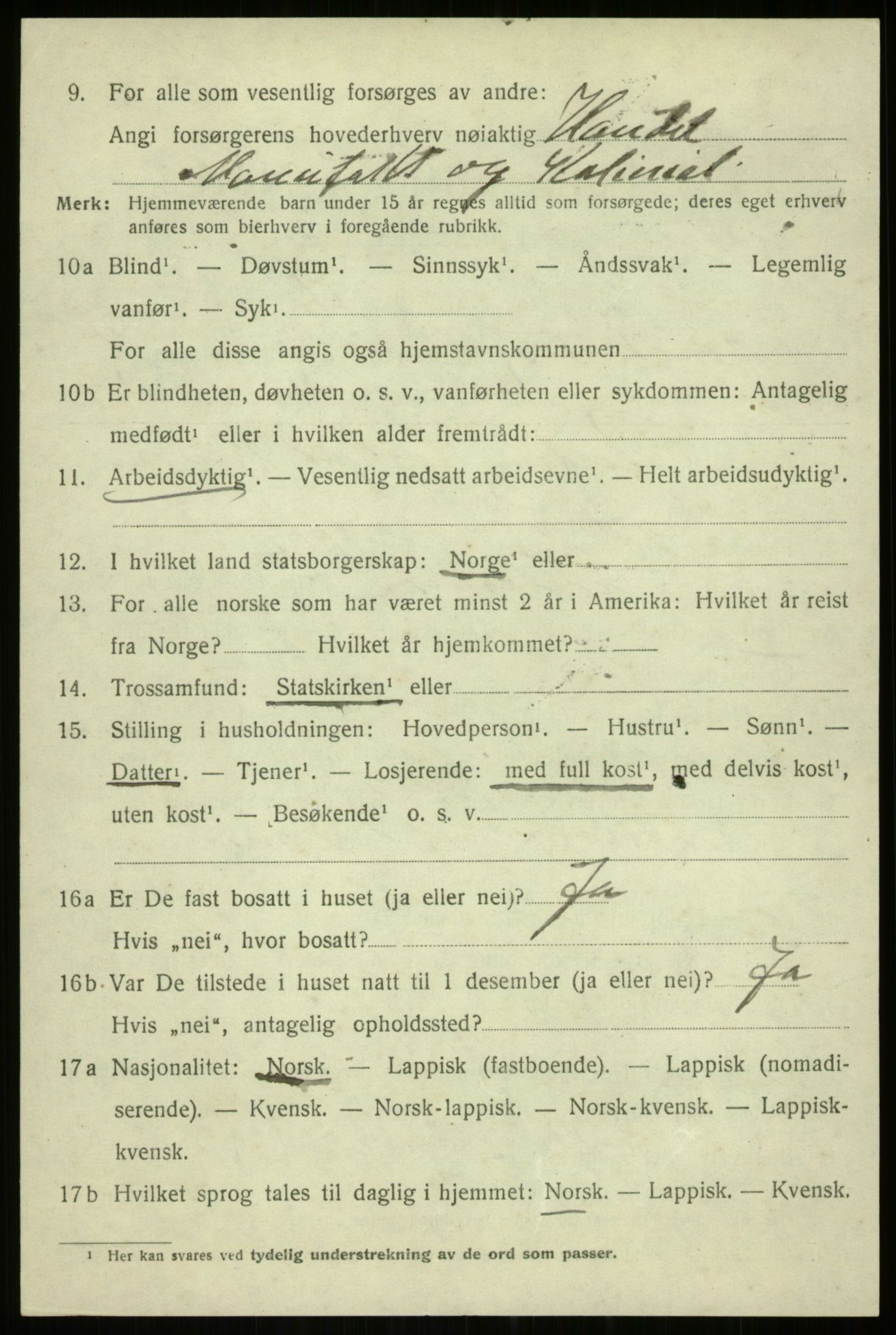 SATØ, Folketelling 1920 for 1914 Trondenes herred, 1920, s. 4146