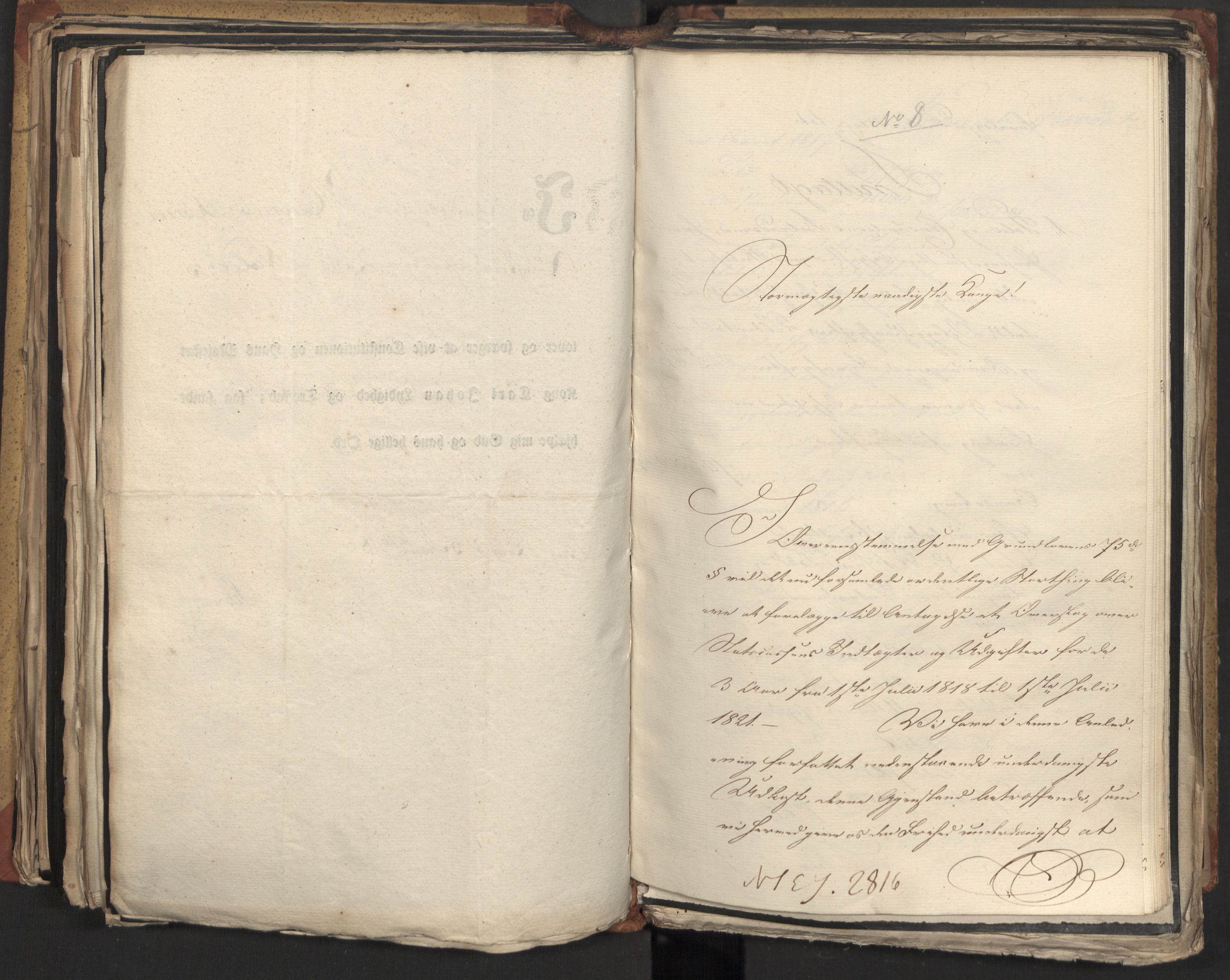 Statsrådsavdelingen i Stockholm, RA/S-1003/D/Da/L0013: Regjeringsinnstillinger nr. 2761-2889, 1818, s. 281