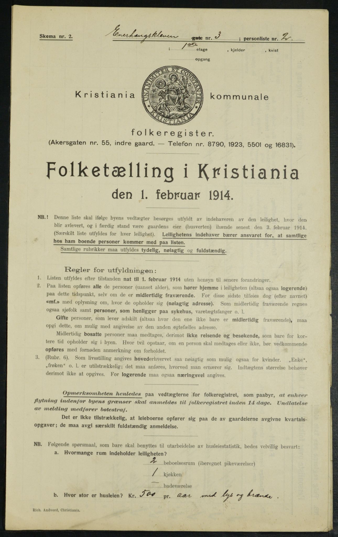 OBA, Kommunal folketelling 1.2.1914 for Kristiania, 1914, s. 21864