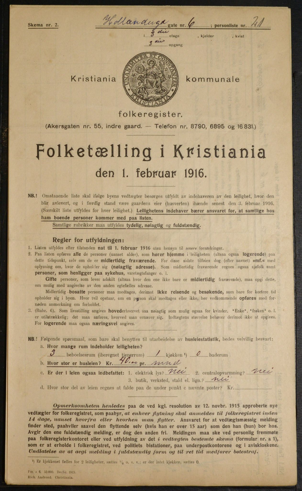 OBA, Kommunal folketelling 1.2.1916 for Kristiania, 1916, s. 41412