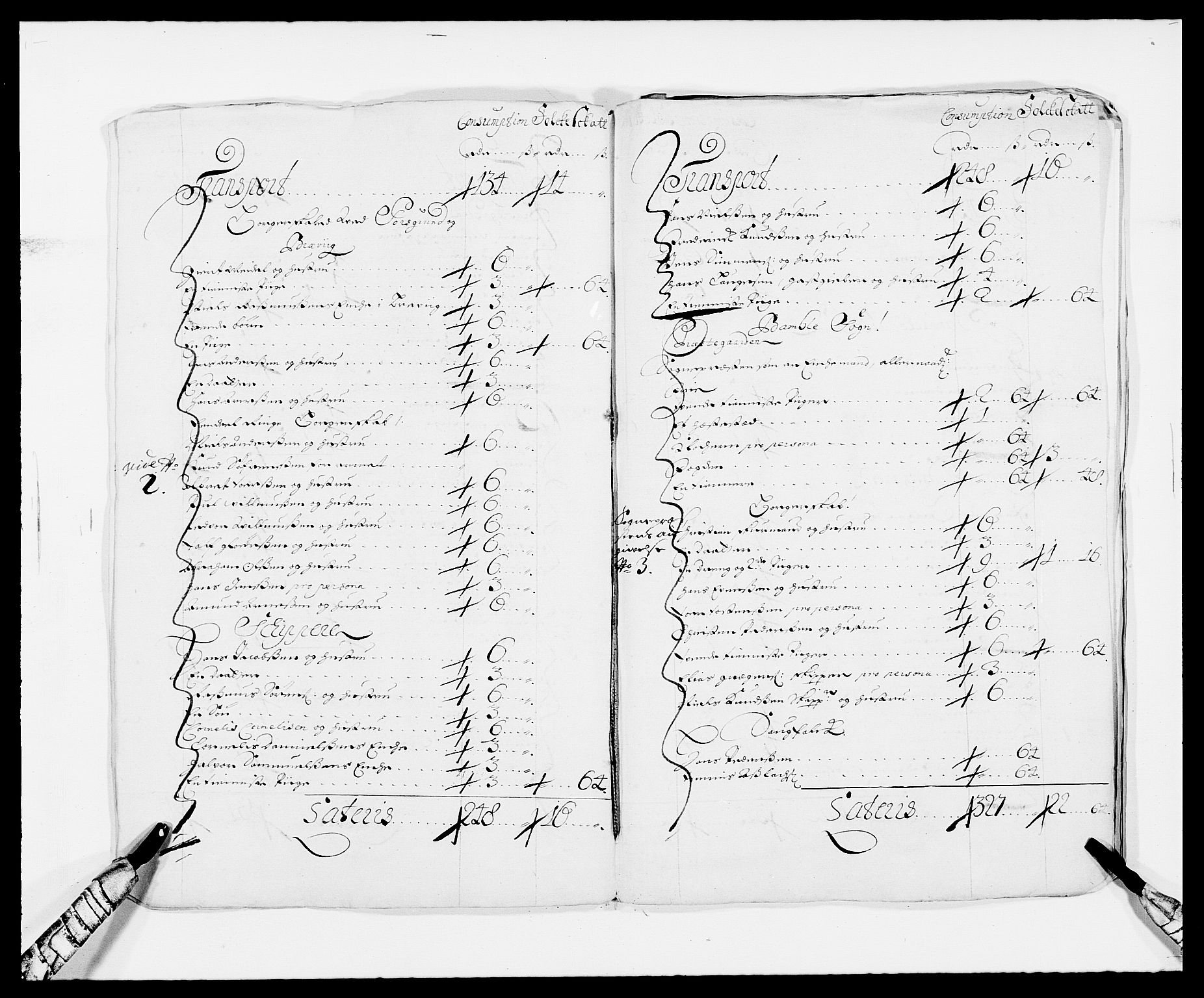 Rentekammeret inntil 1814, Reviderte regnskaper, Fogderegnskap, RA/EA-4092/R34/L2051: Fogderegnskap Bamble, 1688-1691, s. 251