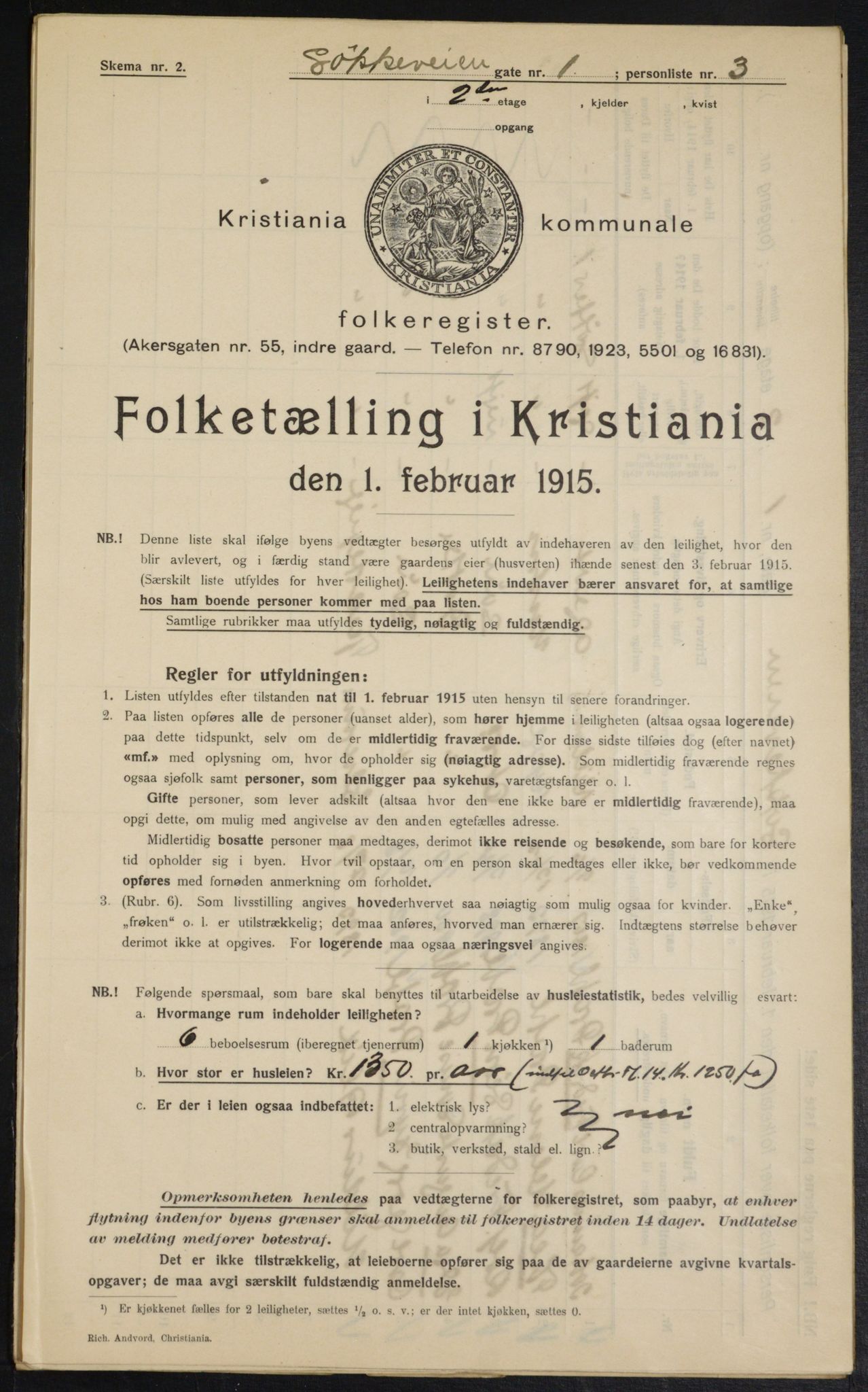 OBA, Kommunal folketelling 1.2.1915 for Kristiania, 1915, s. 58017