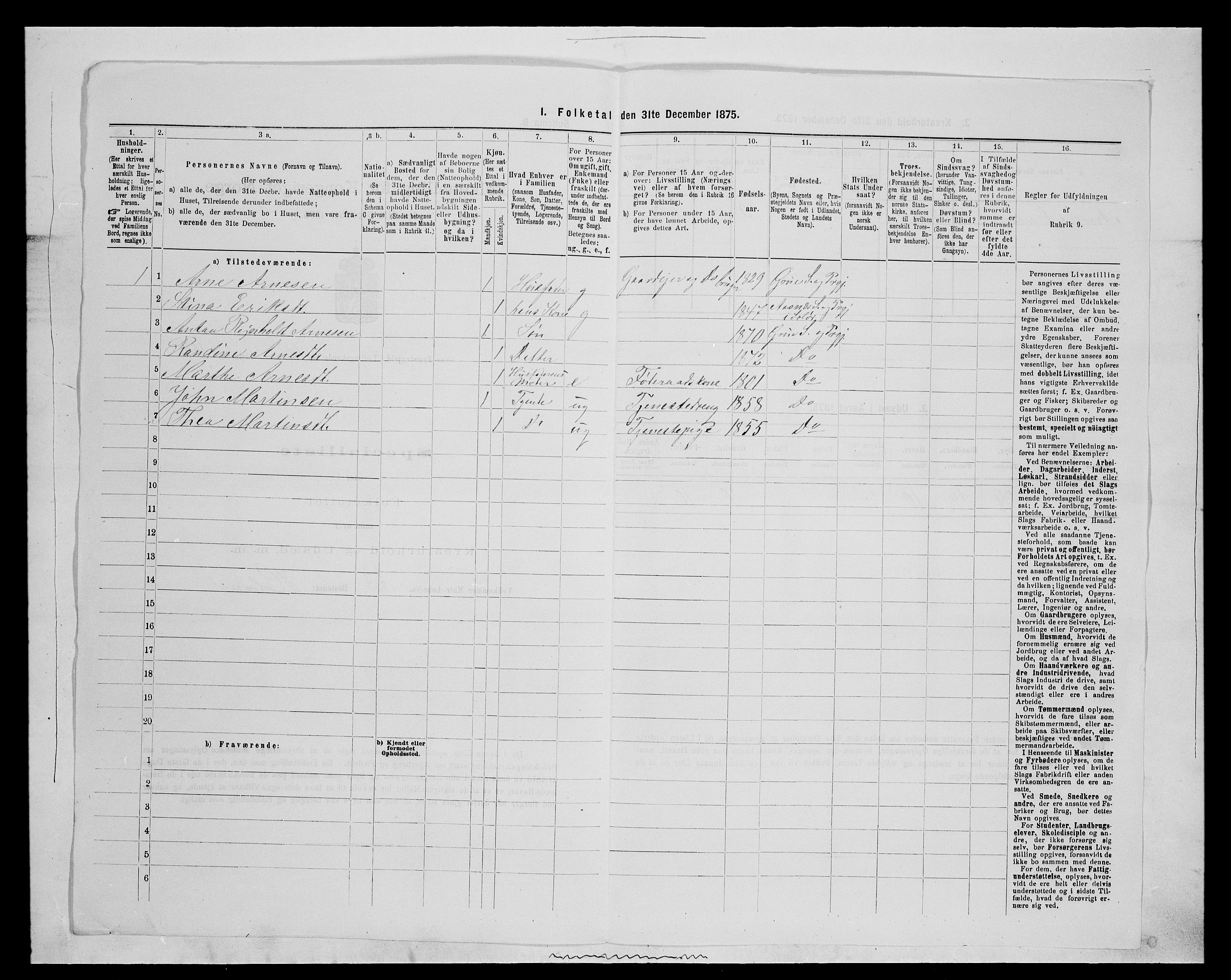 SAH, Folketelling 1875 for 0423P Grue prestegjeld, 1875, s. 1821