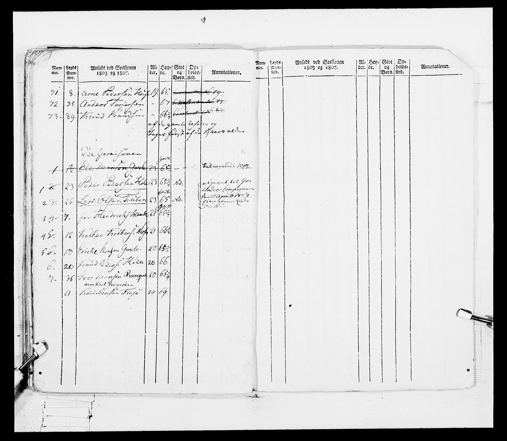 Generalitets- og kommissariatskollegiet, Det kongelige norske kommissariatskollegium, AV/RA-EA-5420/E/Eh/L0097: Bergenhusiske nasjonale infanteriregiment, 1803-1807, s. 273