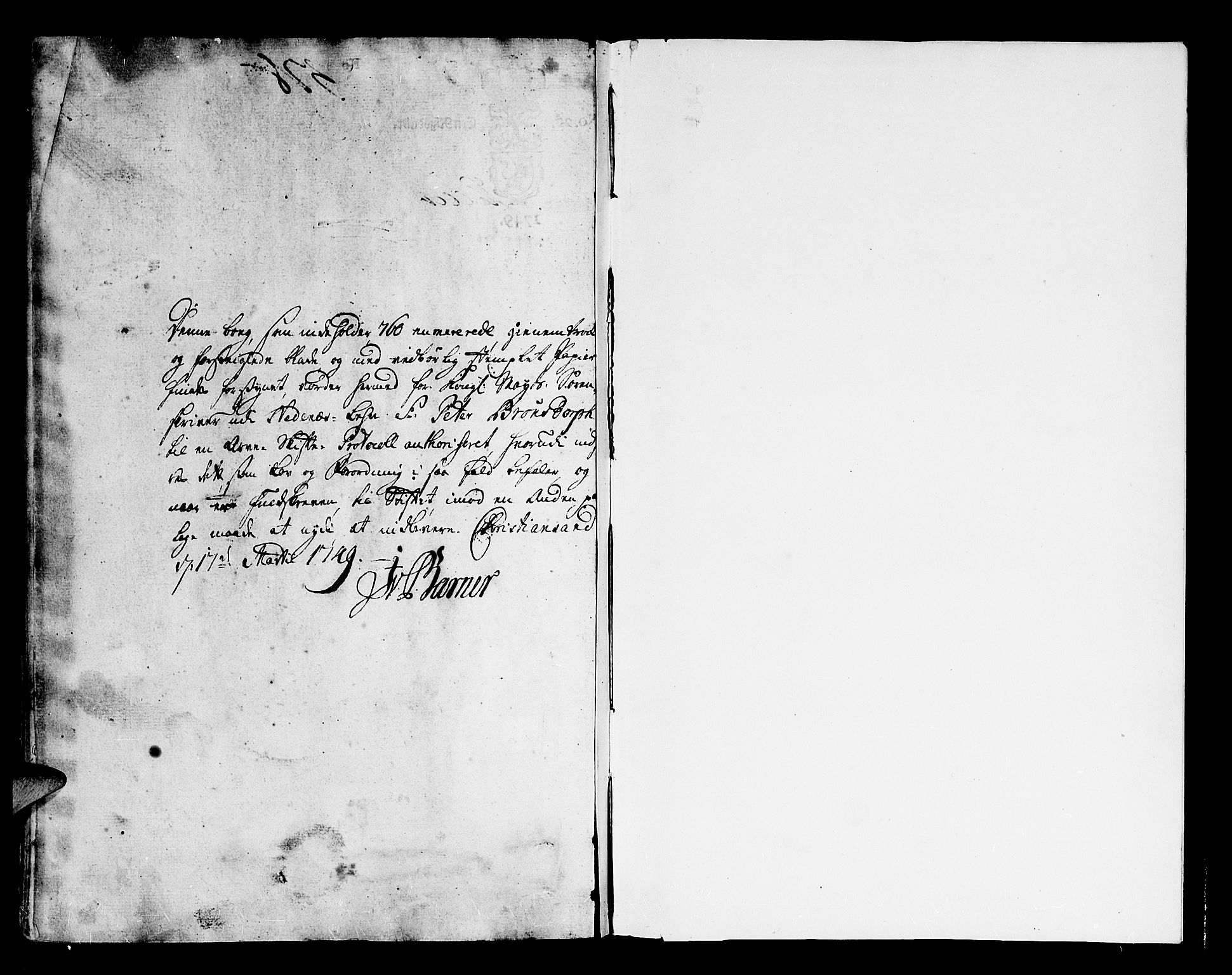 Nedenes sorenskriveri før 1824, SAK/1221-0007/H/Hc/L0024: Skifteprotokoll med register nr 18a, 1749-1755, s. 760b-761a