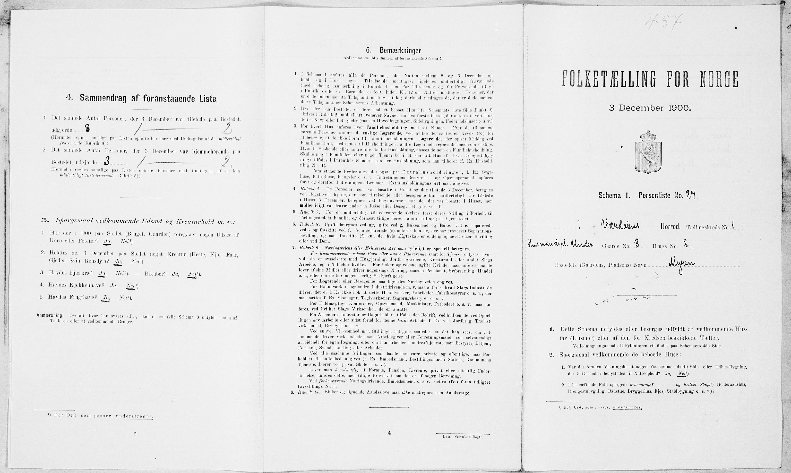 SAT, Folketelling 1900 for 1721 Verdal herred, 1900, s. 193