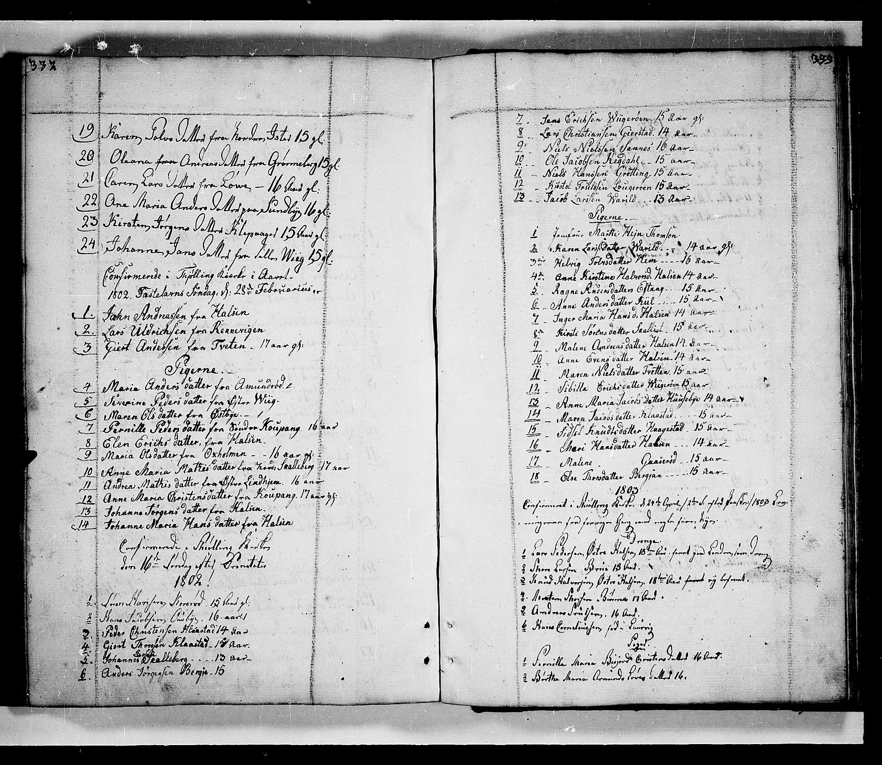 Tjølling kirkebøker, SAKO/A-60/F/Fa/L0004: Ministerialbok nr. 4, 1779-1817, s. 332-333