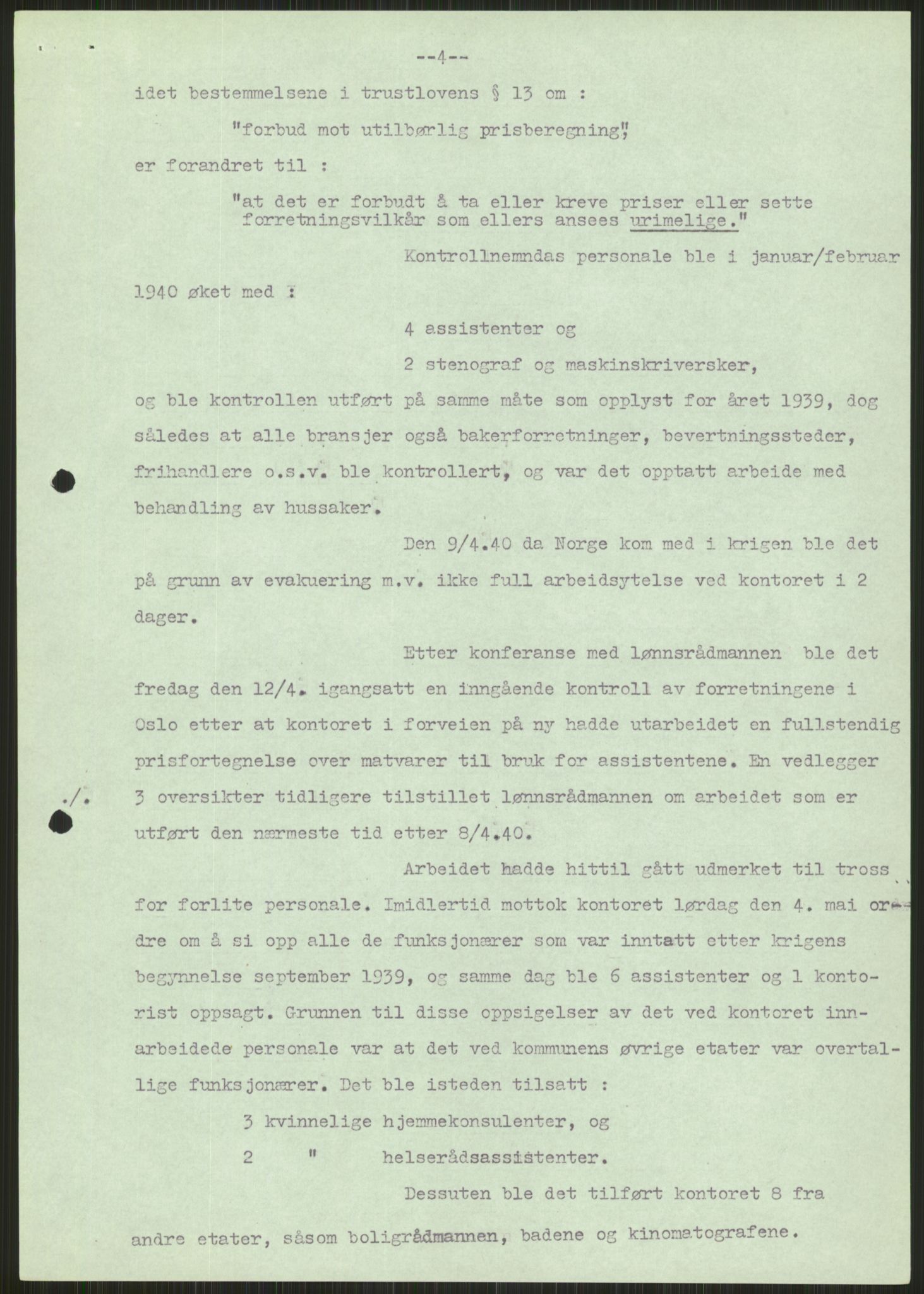 Forsvaret, Forsvarets krigshistoriske avdeling, AV/RA-RAFA-2017/Y/Ya/L0013: II-C-11-31 - Fylkesmenn.  Rapporter om krigsbegivenhetene 1940., 1940, s. 656