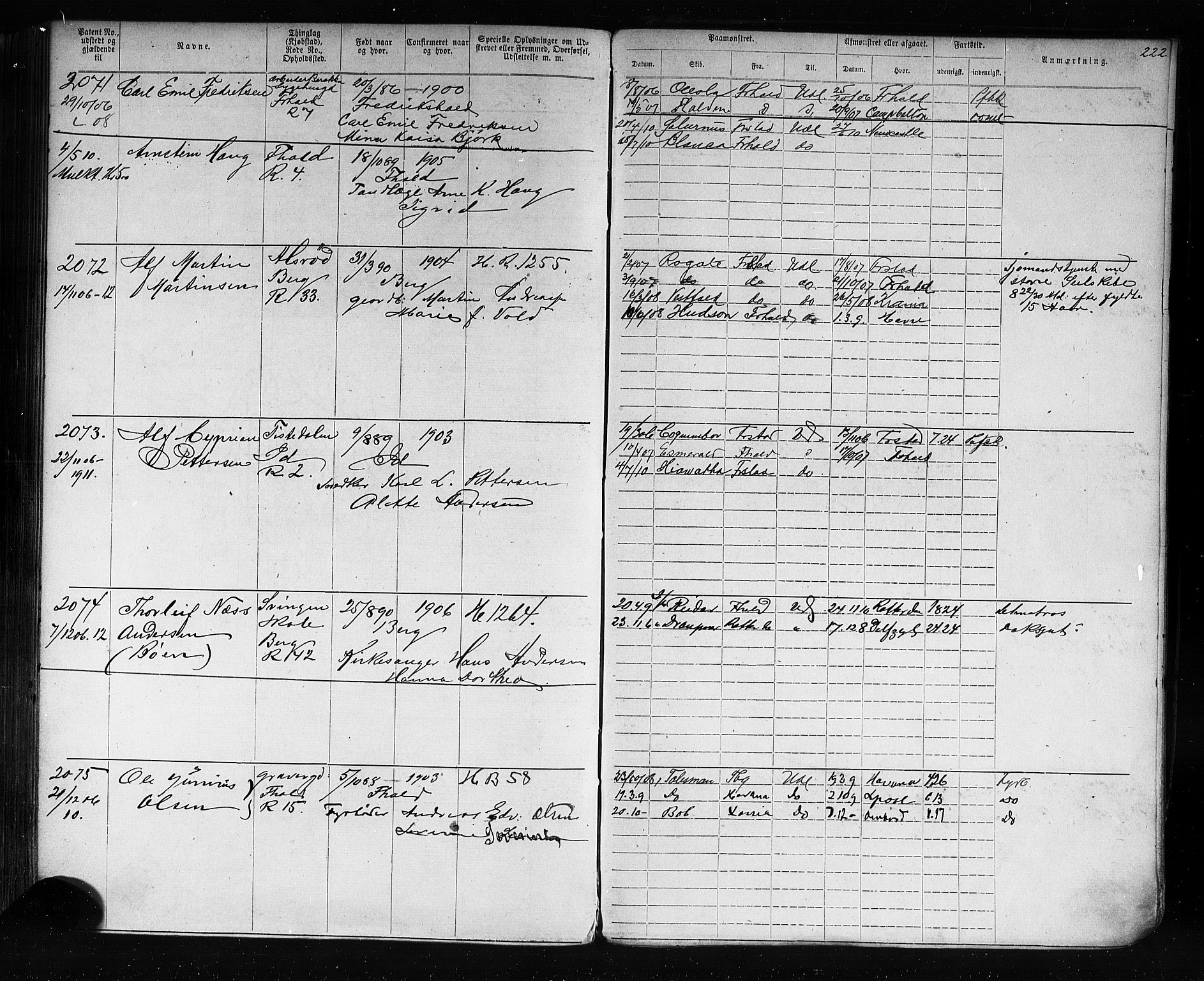 Halden mønstringskontor, AV/SAO-A-10569a/F/Fc/Fca/L0005: Annotasjonsrulle, 1875-1910, s. 228