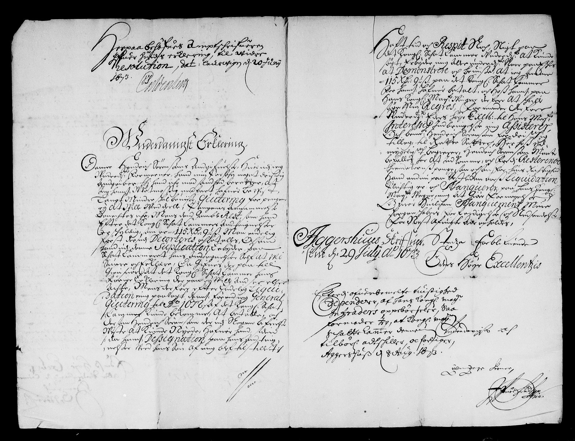 Rentekammeret inntil 1814, Reviderte regnskaper, Stiftamtstueregnskaper, Landkommissariatet på Akershus og Akershus stiftamt, AV/RA-EA-5869/R/Rb/L0087: Akershus stiftamt, 1672-1673