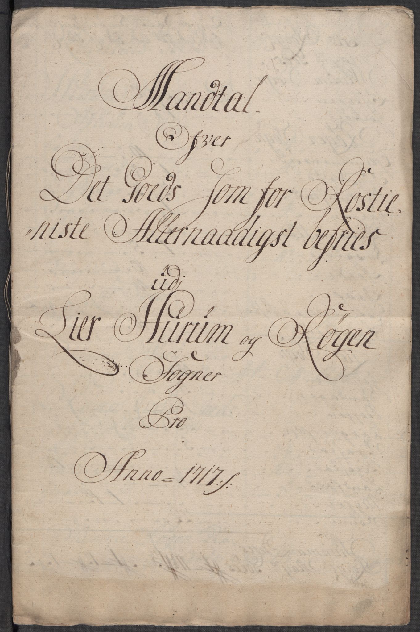 Rentekammeret inntil 1814, Reviderte regnskaper, Fogderegnskap, RA/EA-4092/R31/L1711: Fogderegnskap Hurum, Røyken, Eiker, Lier og Buskerud, 1717, s. 141