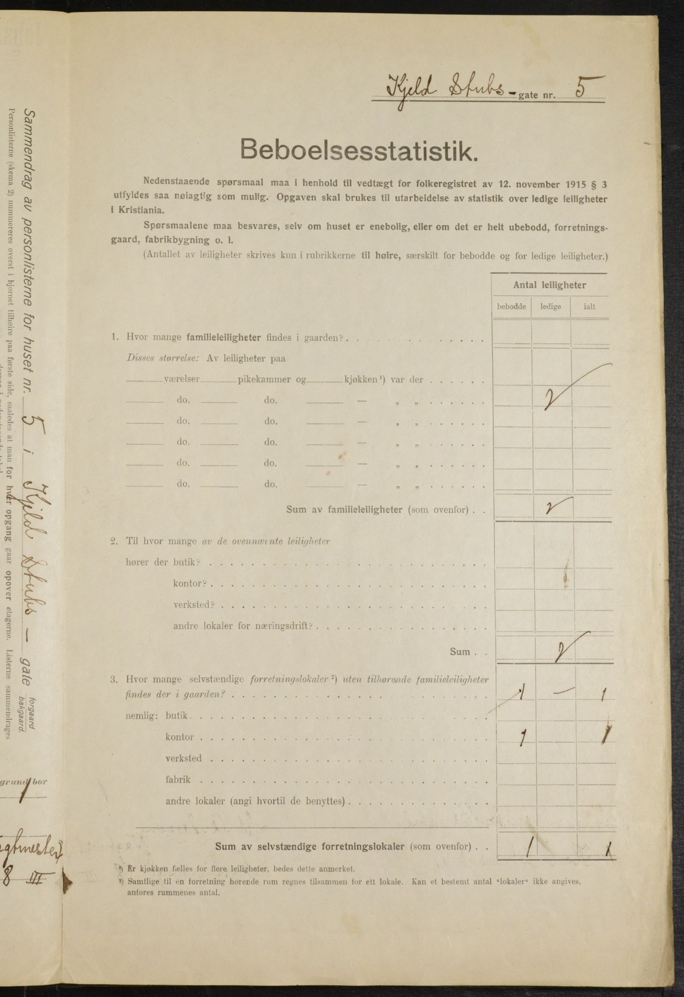 OBA, Kommunal folketelling 1.2.1916 for Kristiania, 1916, s. 52611