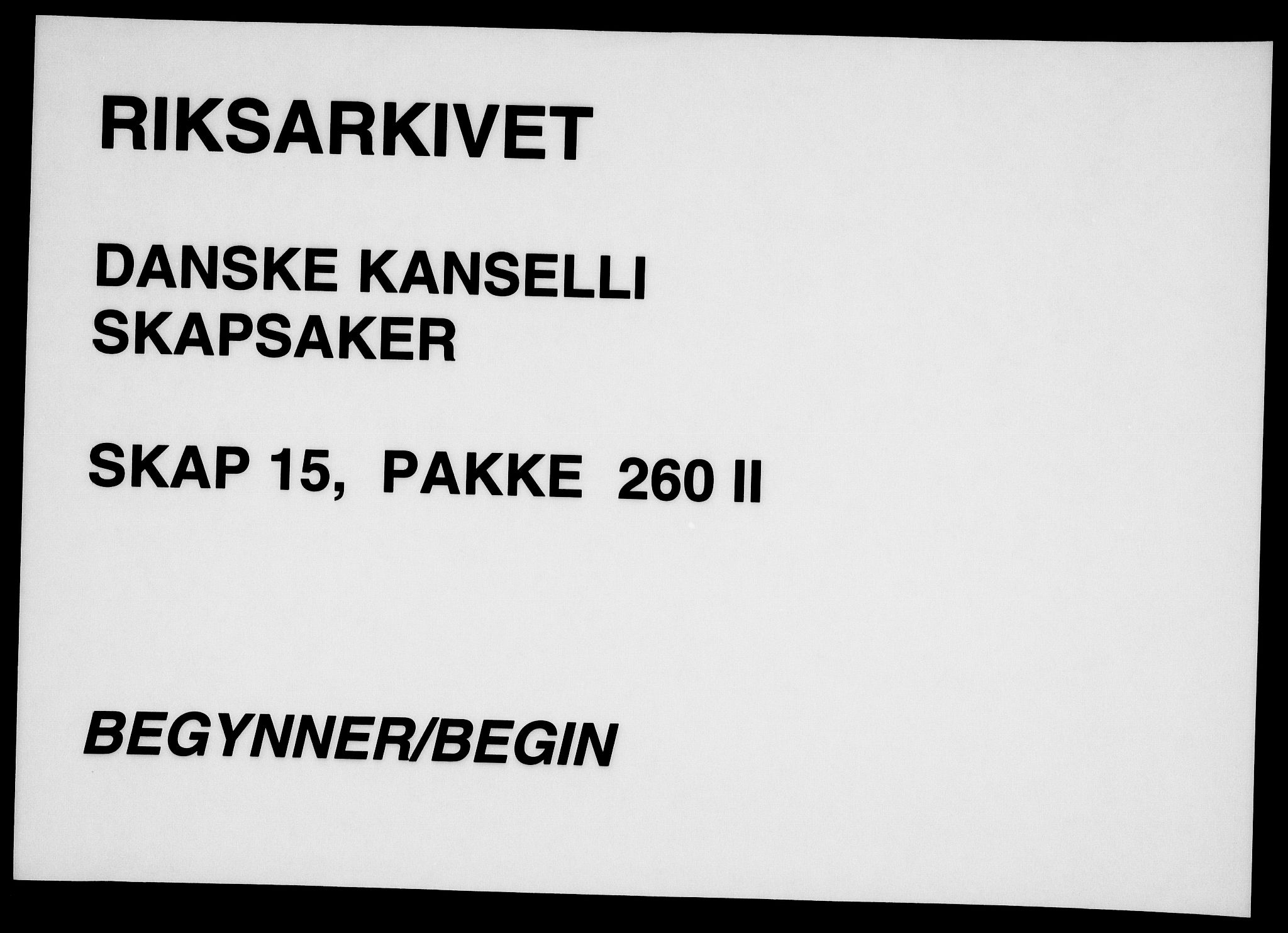 Danske Kanselli, Skapsaker, AV/RA-EA-4061/F/L0090: Skap 15, pakke 260, 1679-1698, s. 141