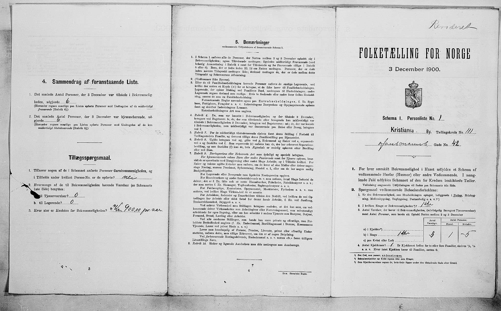 SAO, Folketelling 1900 for 0301 Kristiania kjøpstad, 1900, s. 33571