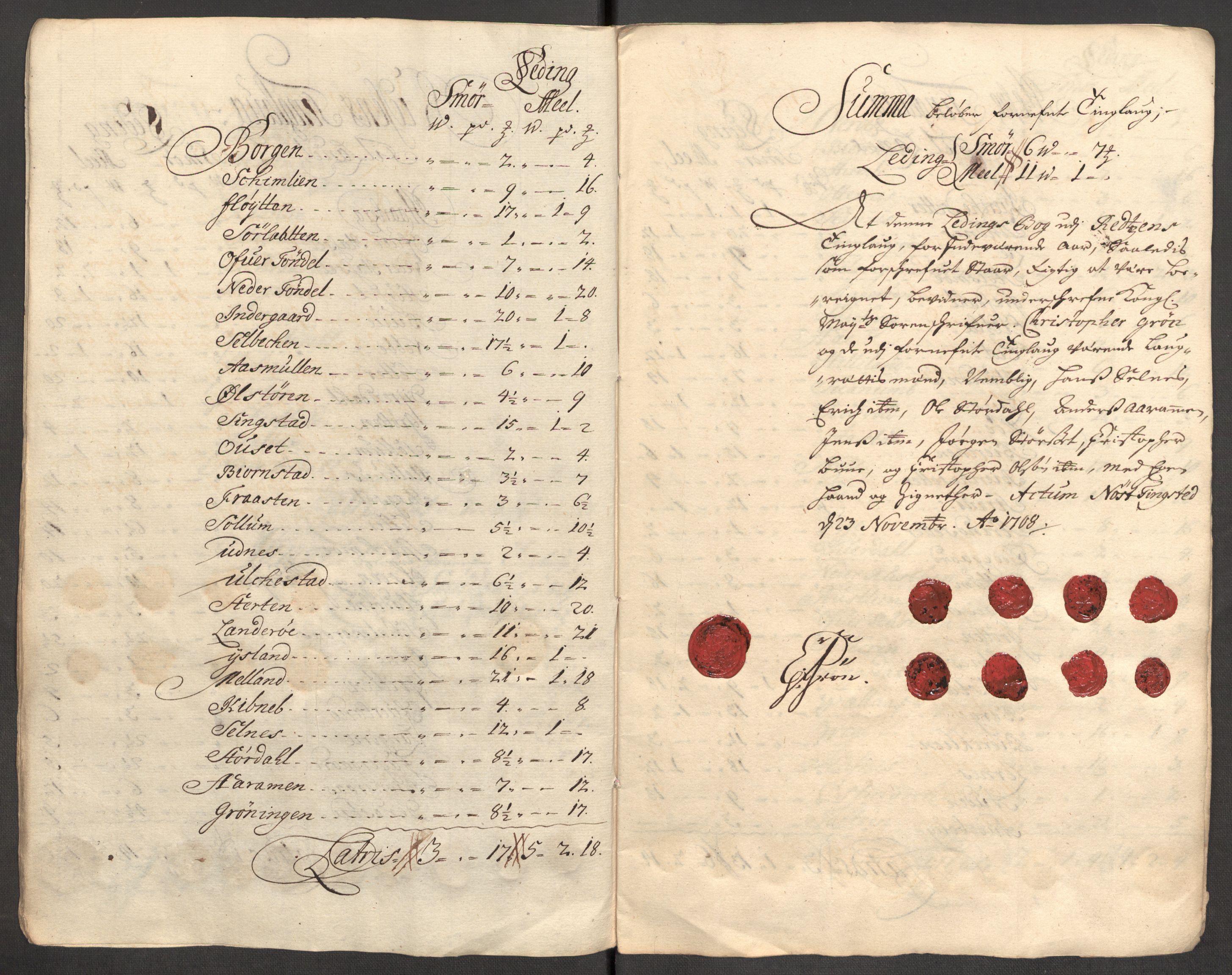 Rentekammeret inntil 1814, Reviderte regnskaper, Fogderegnskap, RA/EA-4092/R57/L3858: Fogderegnskap Fosen, 1708-1709, s. 135