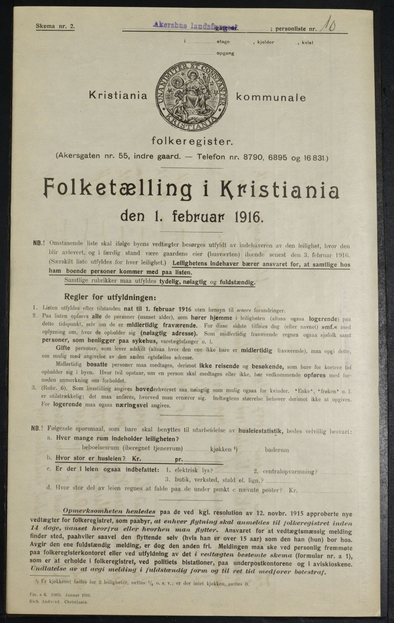 OBA, Kommunal folketelling 1.2.1916 for Kristiania, 1916, s. 24612