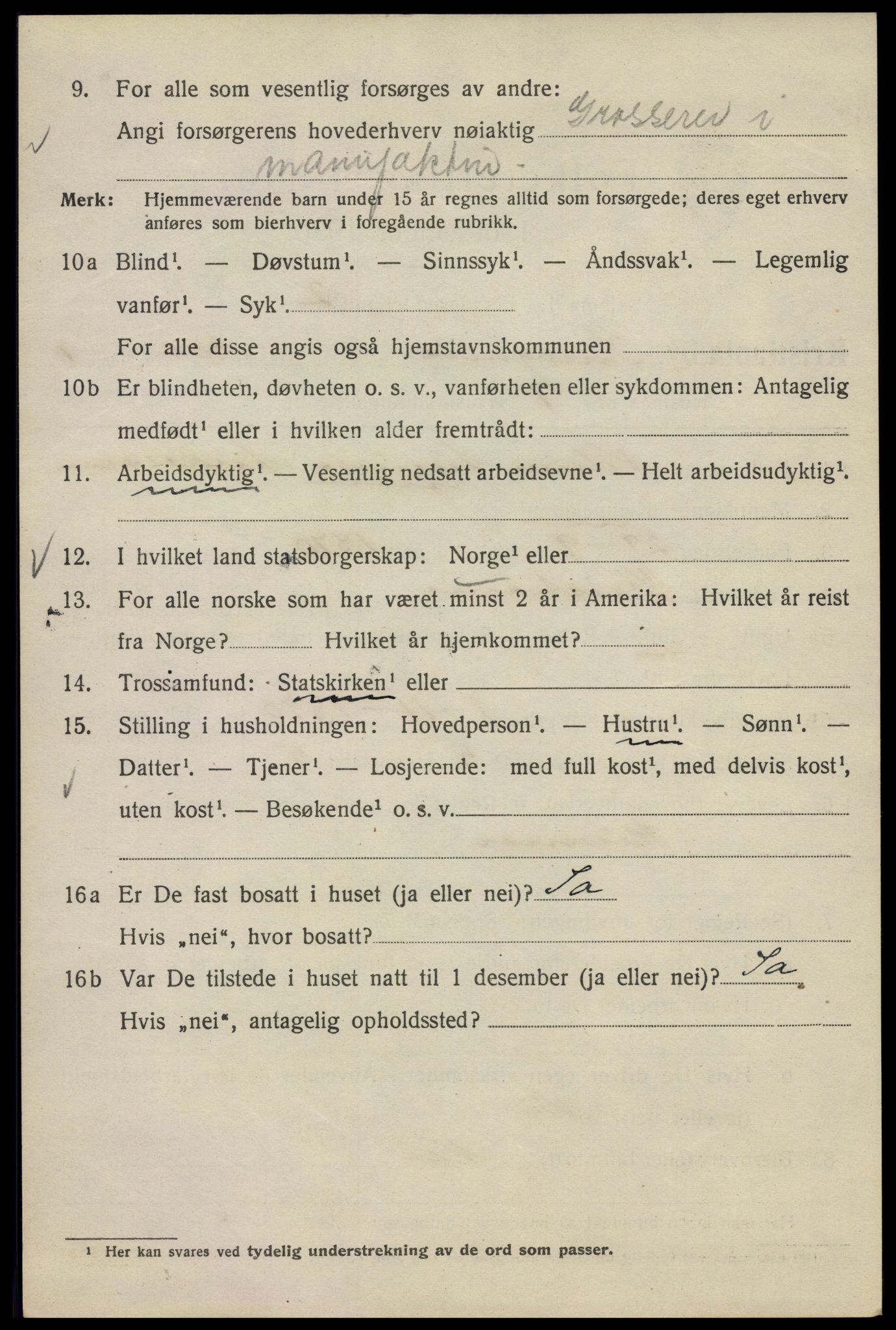 SAO, Folketelling 1920 for 0301 Kristiania kjøpstad, 1920, s. 311530