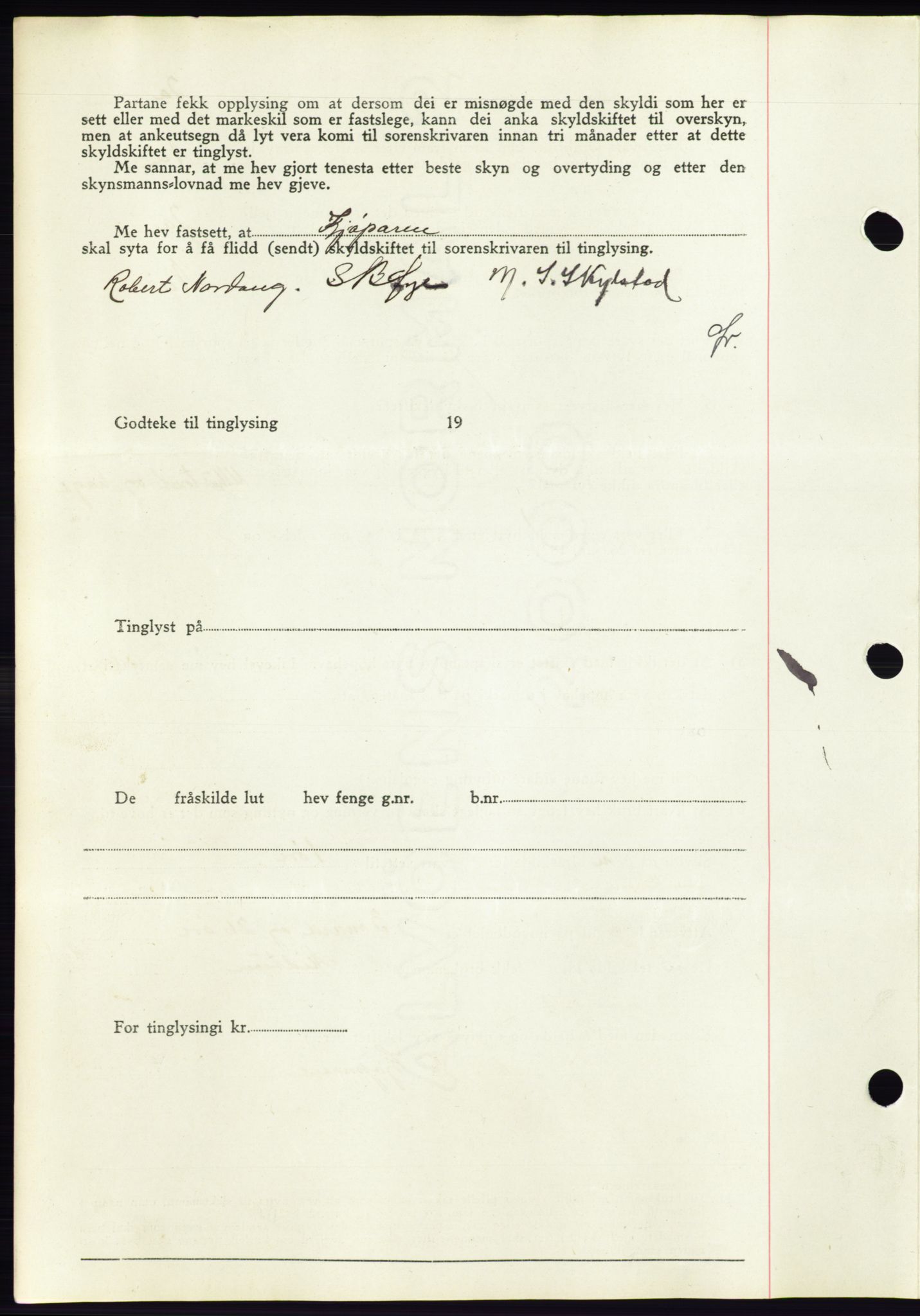 Søre Sunnmøre sorenskriveri, AV/SAT-A-4122/1/2/2C/L0070: Pantebok nr. 64, 1940-1941, Dagboknr: 1042/1940