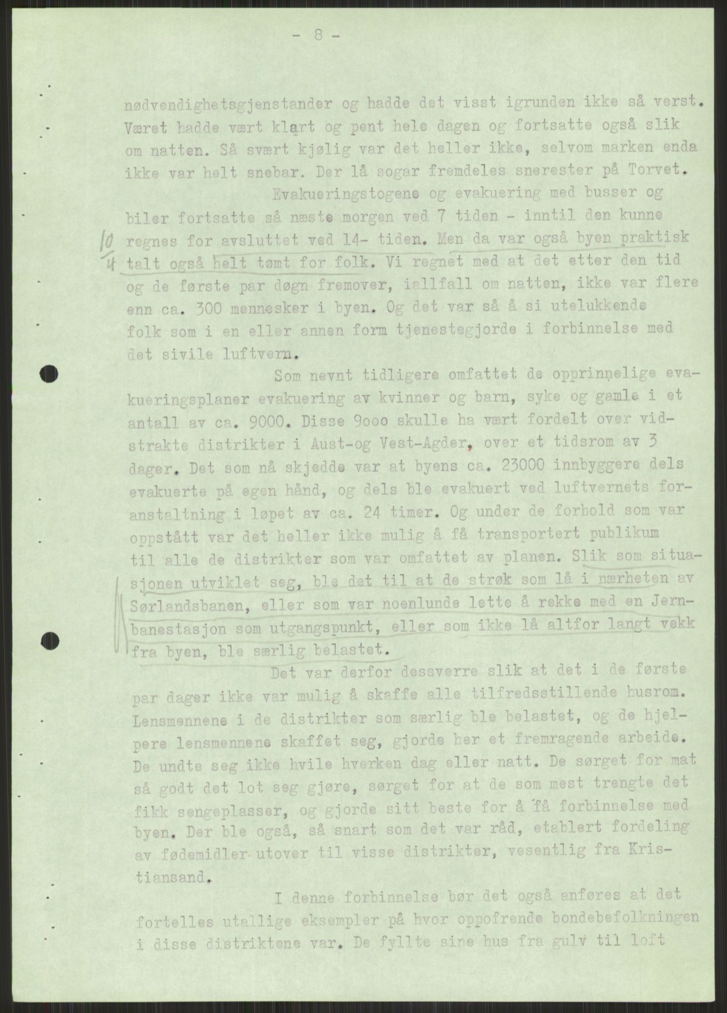 Forsvaret, Forsvarets krigshistoriske avdeling, AV/RA-RAFA-2017/Y/Ya/L0014: II-C-11-31 - Fylkesmenn.  Rapporter om krigsbegivenhetene 1940., 1940, s. 852