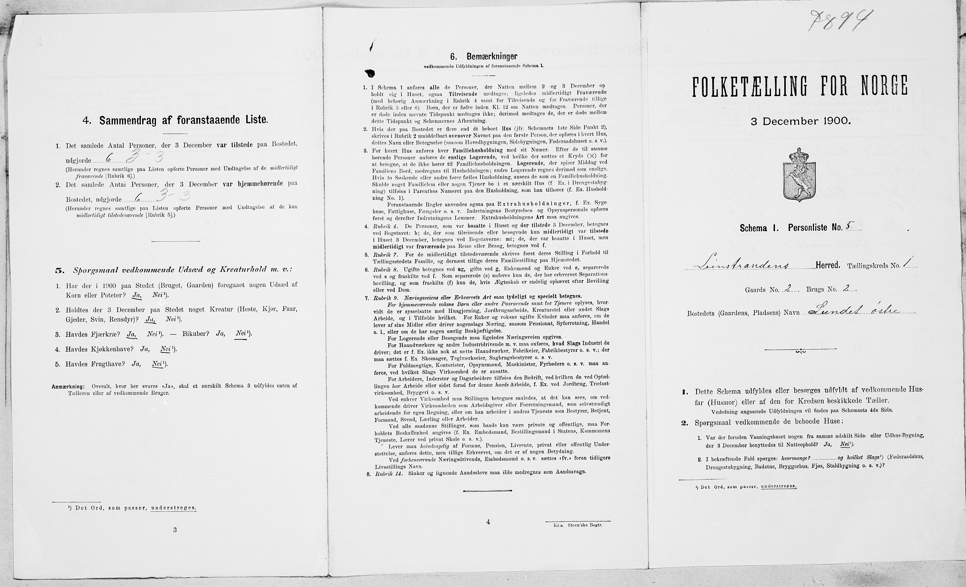 SAT, Folketelling 1900 for 1654 Leinstrand herred, 1900, s. 38