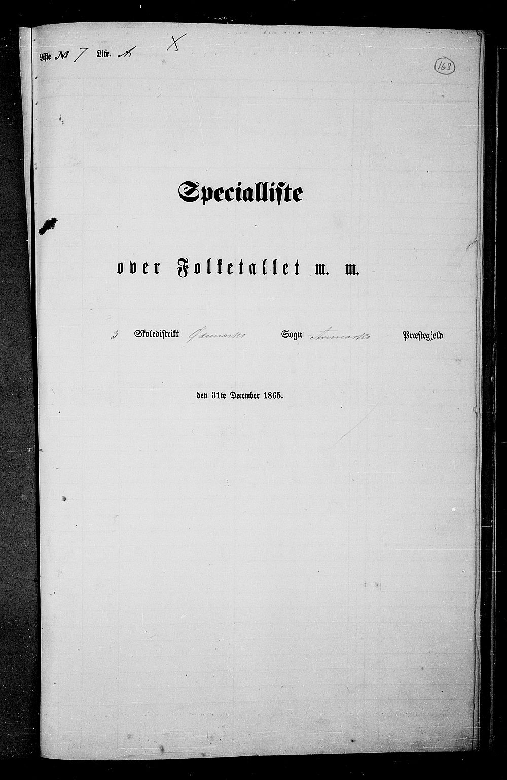 RA, Folketelling 1865 for 0118P Aremark prestegjeld, 1865, s. 153