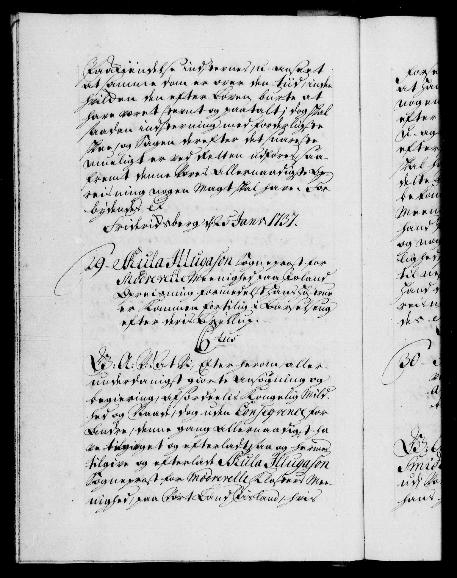 Danske Kanselli 1572-1799, AV/RA-EA-3023/F/Fc/Fca/Fcaa/L0030: Norske registre, 1737-1738, s. 25b