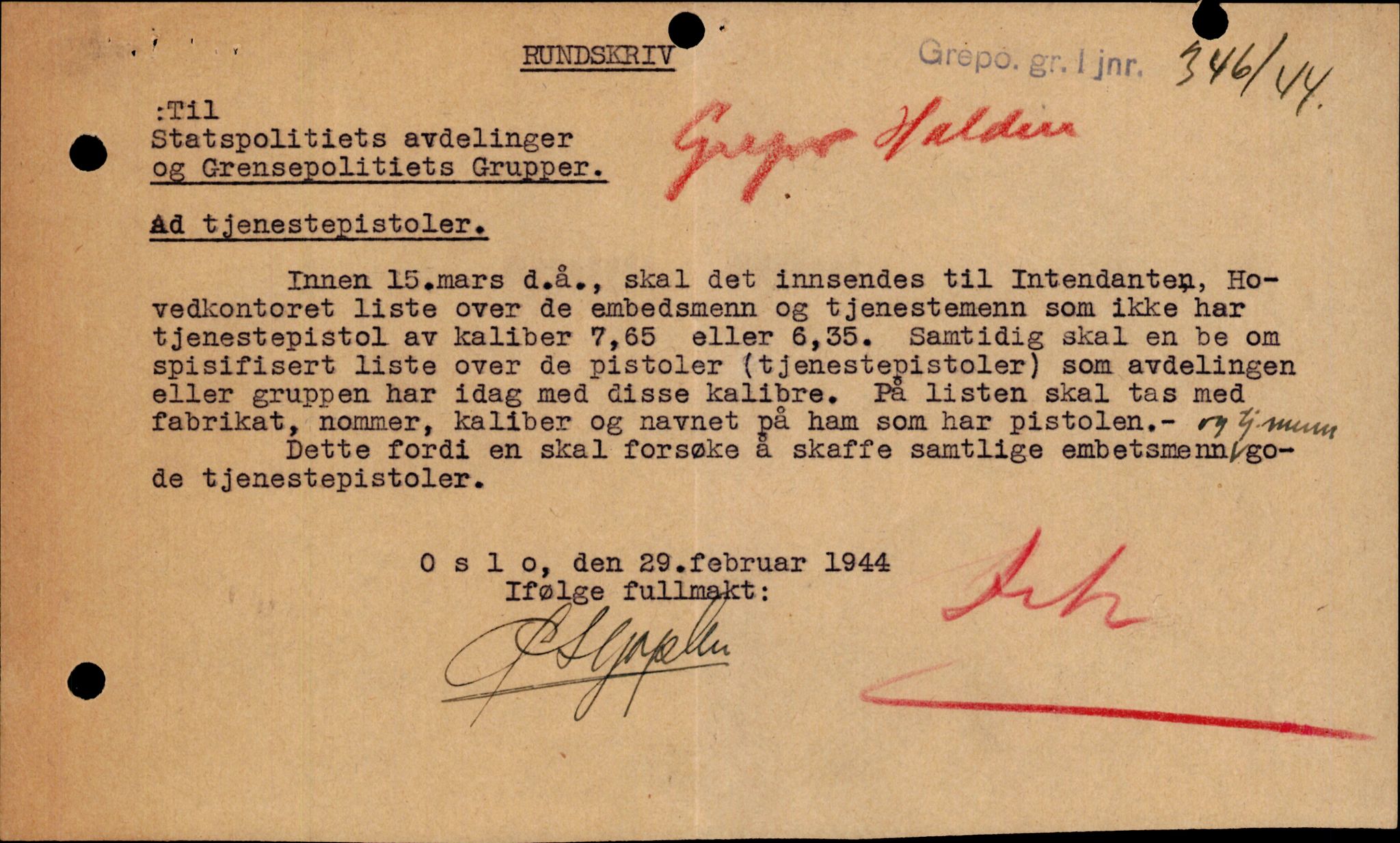 Forsvarets Overkommando. 2 kontor. Arkiv 11.4. Spredte tyske arkivsaker, AV/RA-RAFA-7031/D/Dar/Darc/L0006: BdSN, 1942-1945, s. 1488