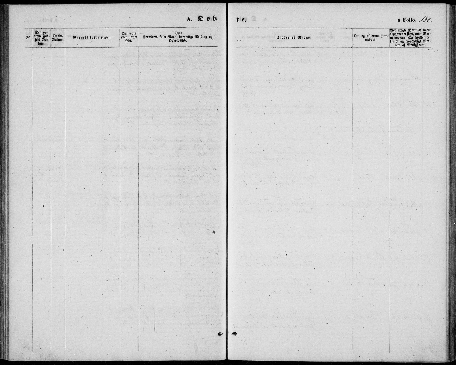 Oddernes sokneprestkontor, SAK/1111-0033/F/Fb/Fba/L0007: Klokkerbok nr. B 7, 1869-1887, s. 130