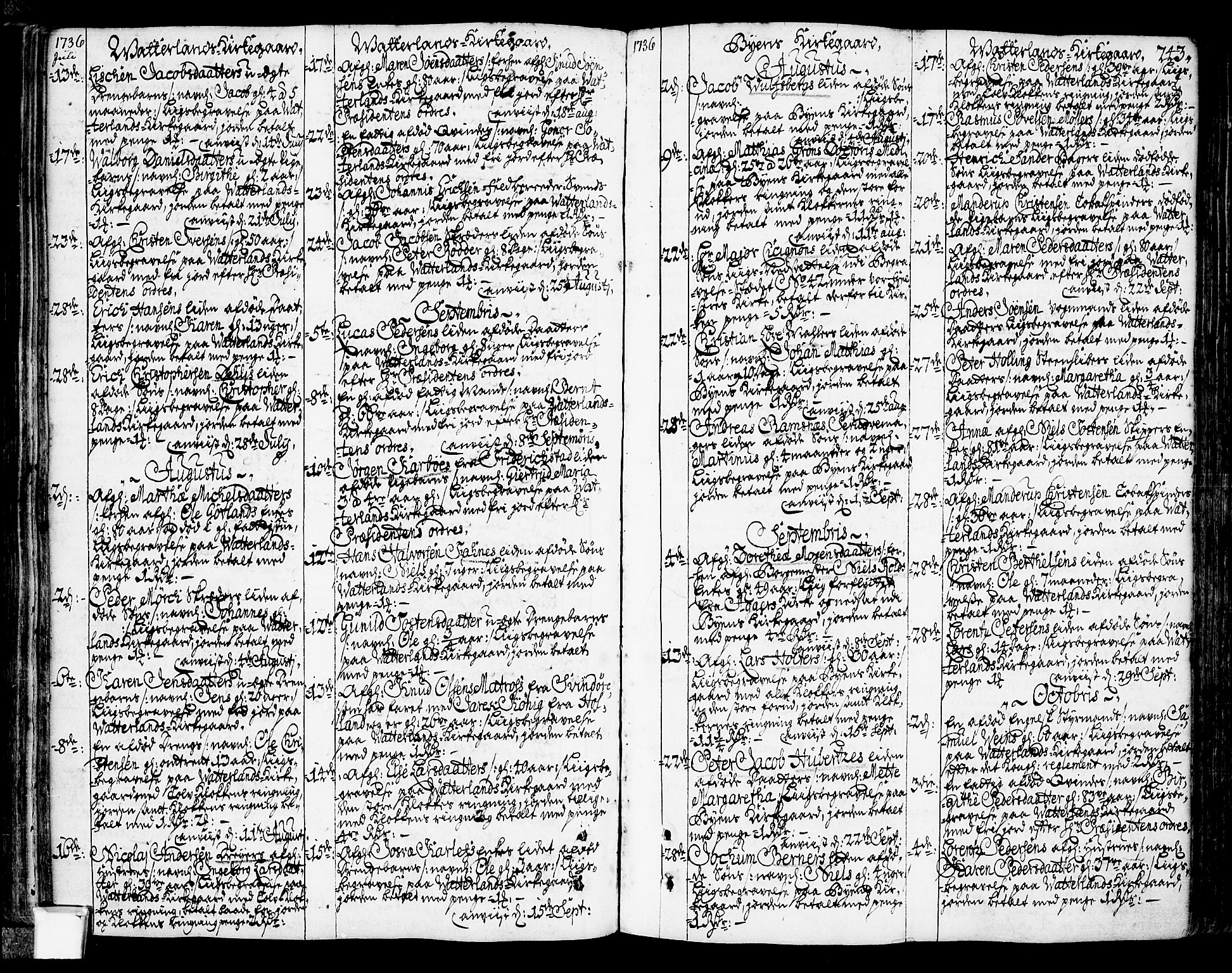 Oslo domkirke Kirkebøker, SAO/A-10752/F/Fa/L0003: Ministerialbok nr. 3, 1731-1743, s. 243