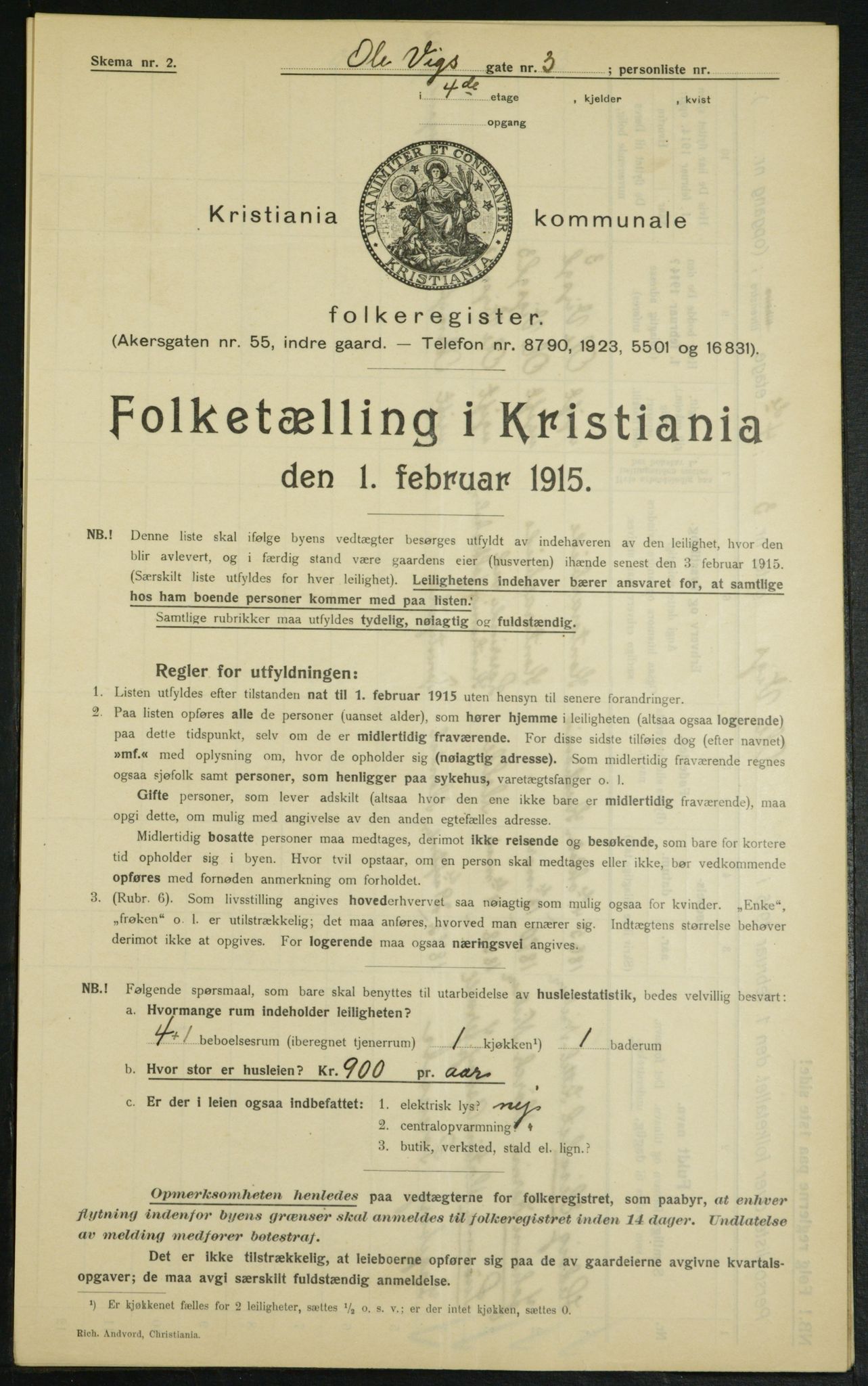 OBA, Kommunal folketelling 1.2.1915 for Kristiania, 1915, s. 74869
