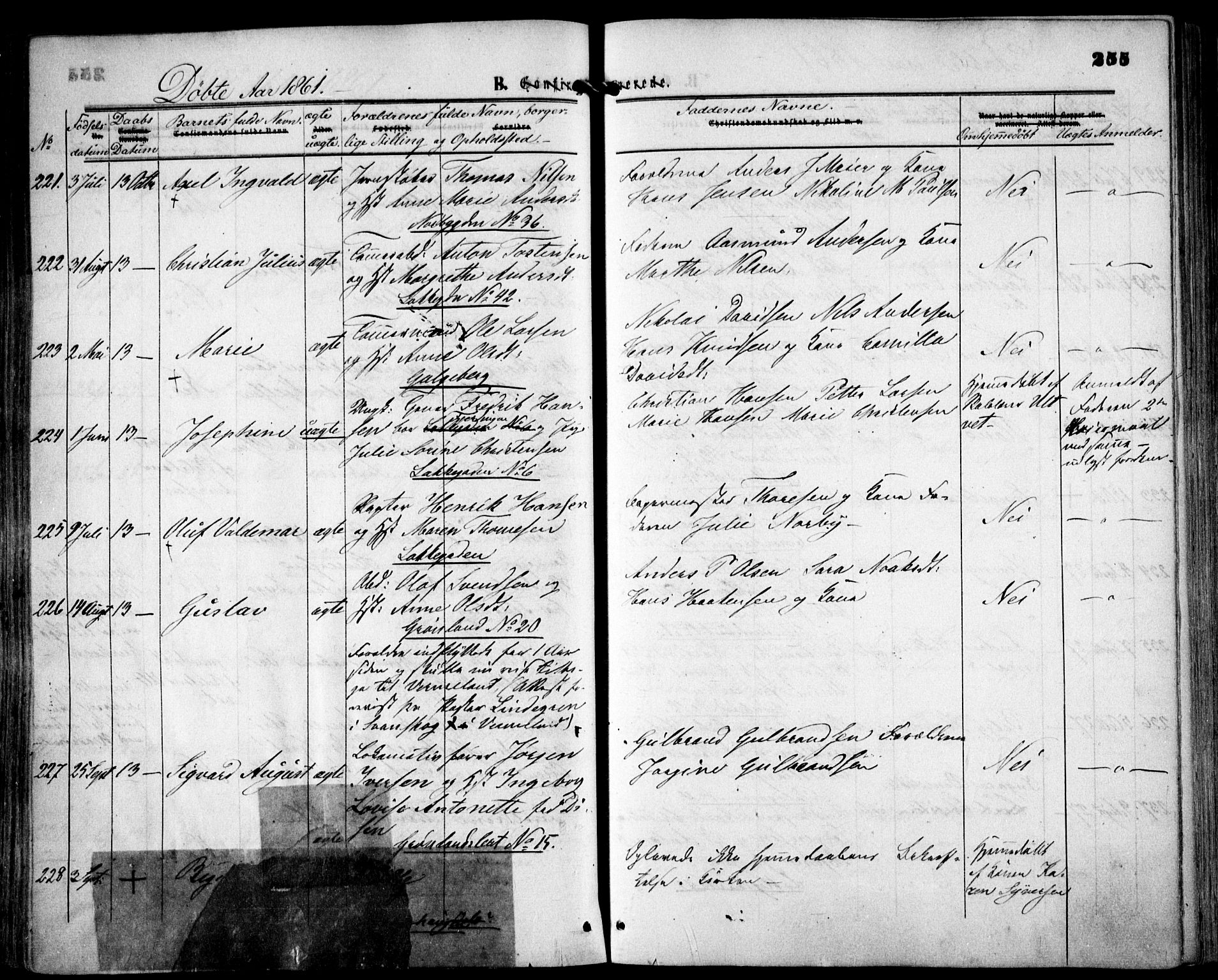 Grønland prestekontor Kirkebøker, AV/SAO-A-10848/F/Fa/L0001: Ministerialbok nr. 1, 1859-1861, s. 255