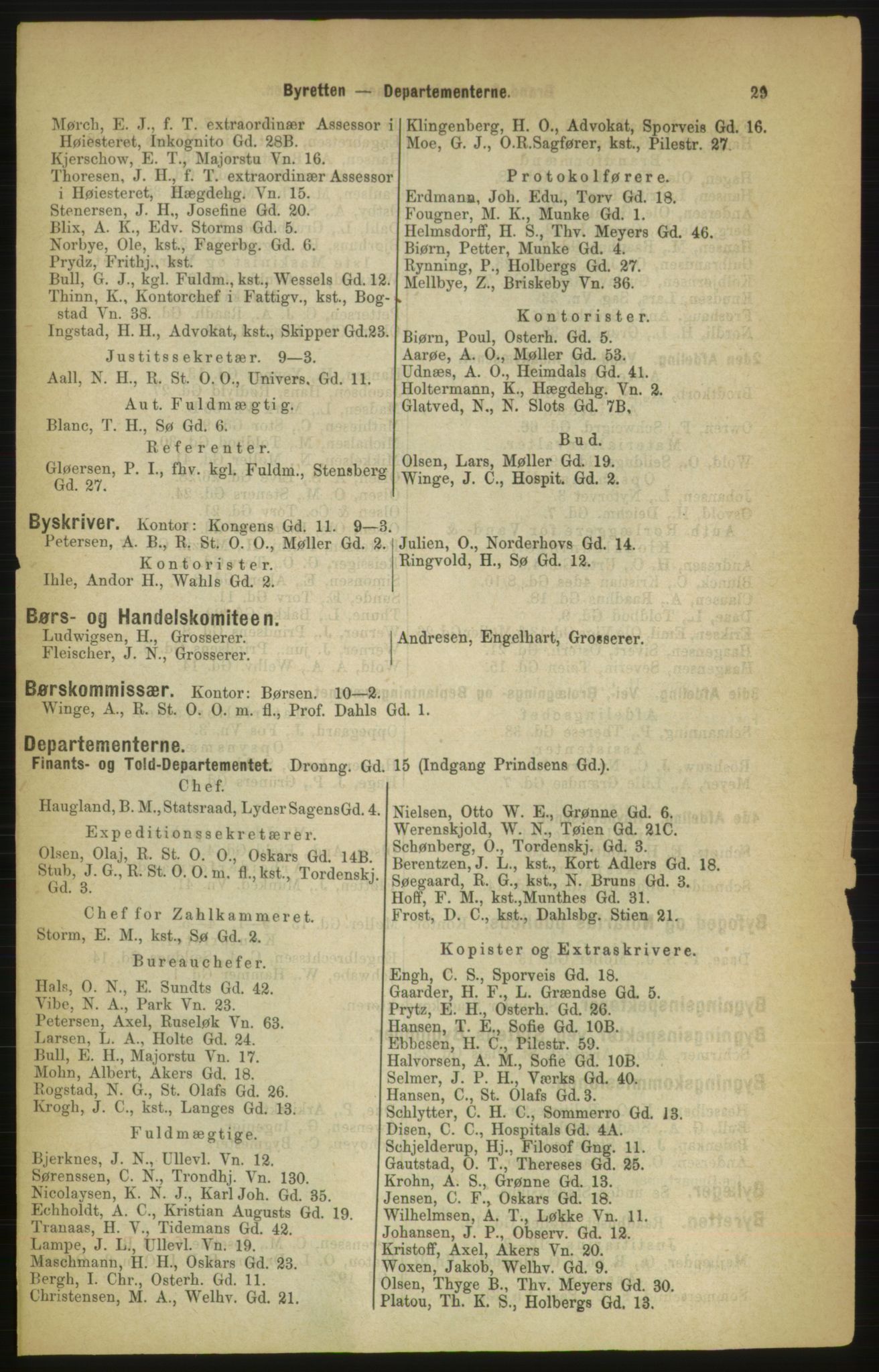 Kristiania/Oslo adressebok, PUBL/-, 1888, s. 29