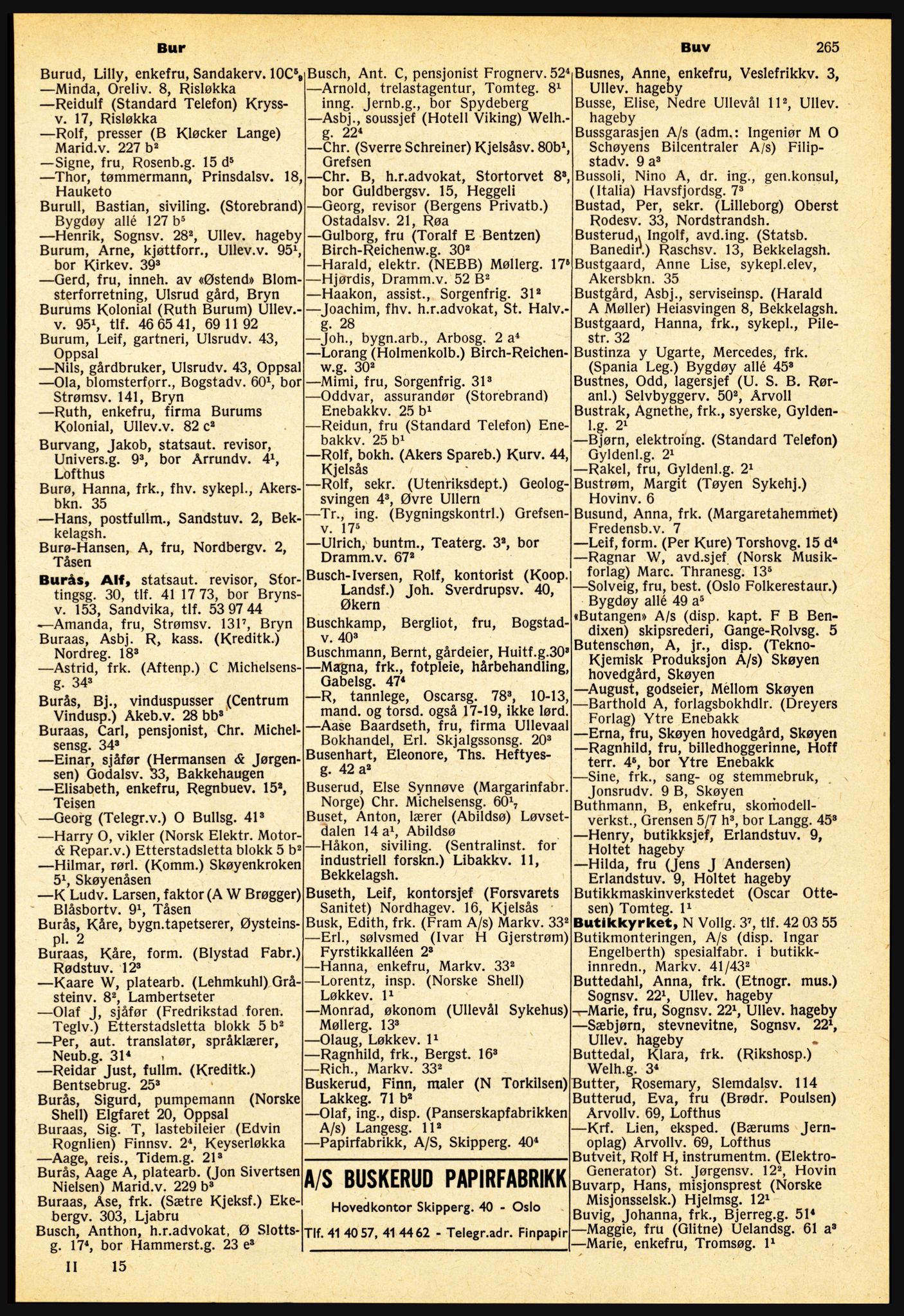 Kristiania/Oslo adressebok, PUBL/-, 1957-1958, s. 265