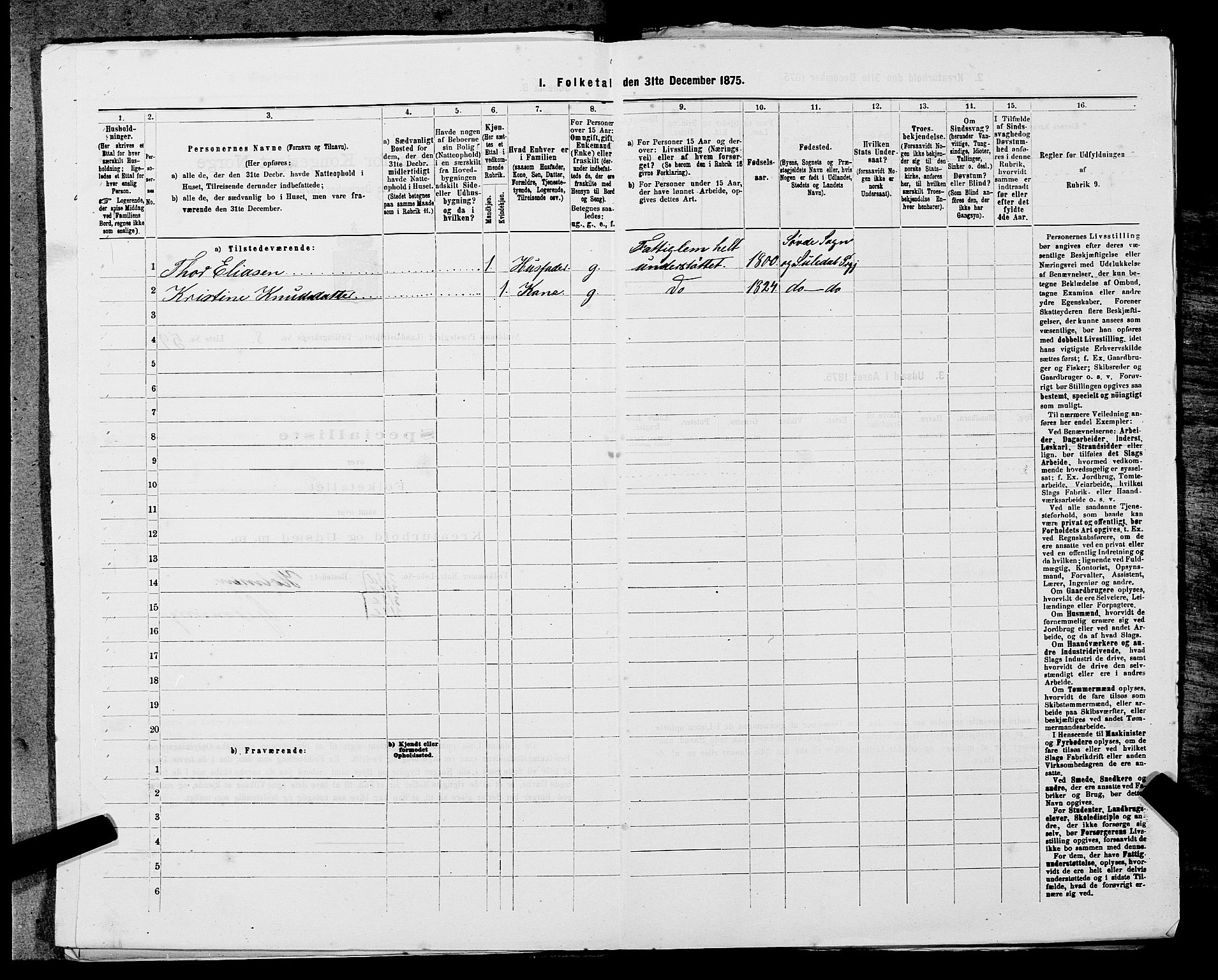 SAST, Folketelling 1875 for 1147L Avaldsnes prestegjeld, Avaldsnes sokn og Kopervik landsokn, 1875, s. 1409