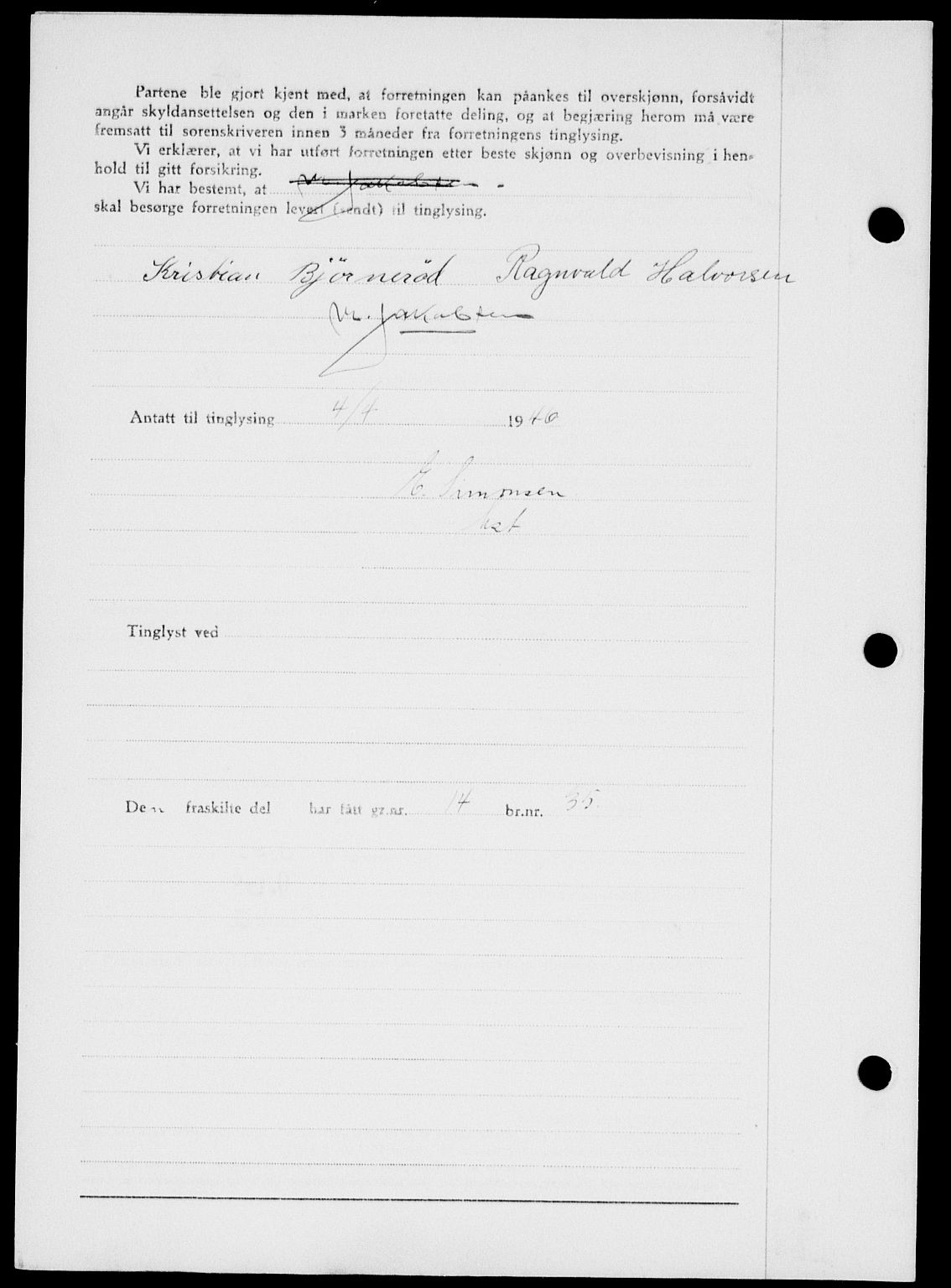 Onsøy sorenskriveri, SAO/A-10474/G/Ga/Gab/L0015: Pantebok nr. II A-15, 1945-1946, Dagboknr: 663/1946