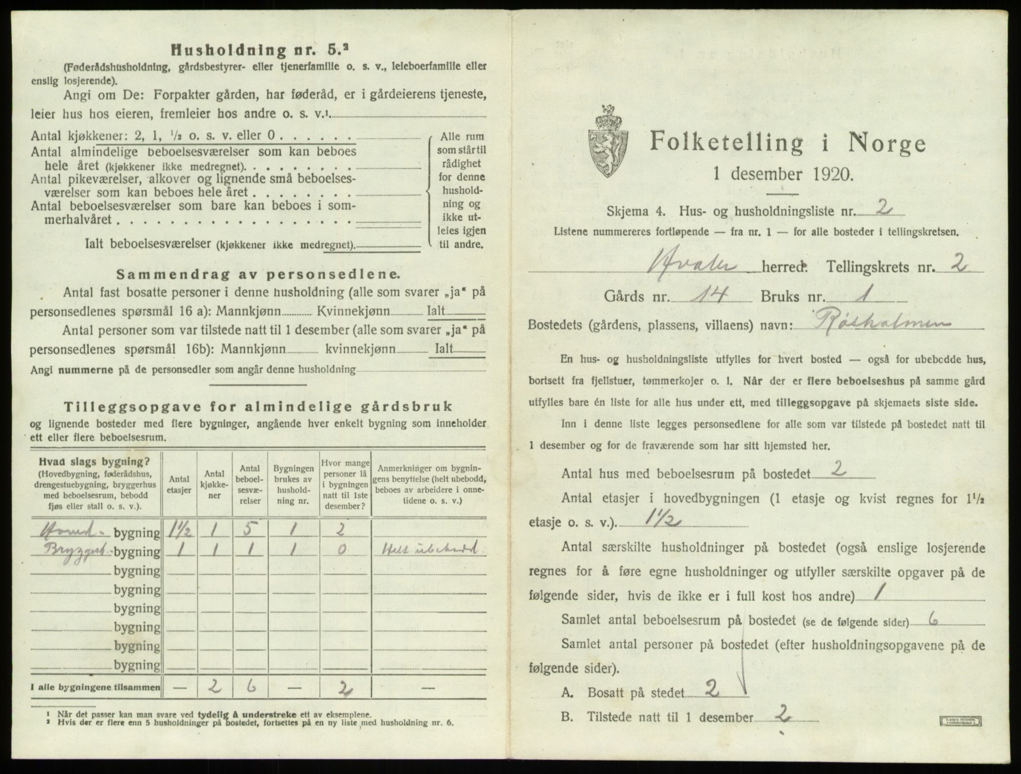 SAO, Folketelling 1920 for 0111 Hvaler herred, 1920, s. 393