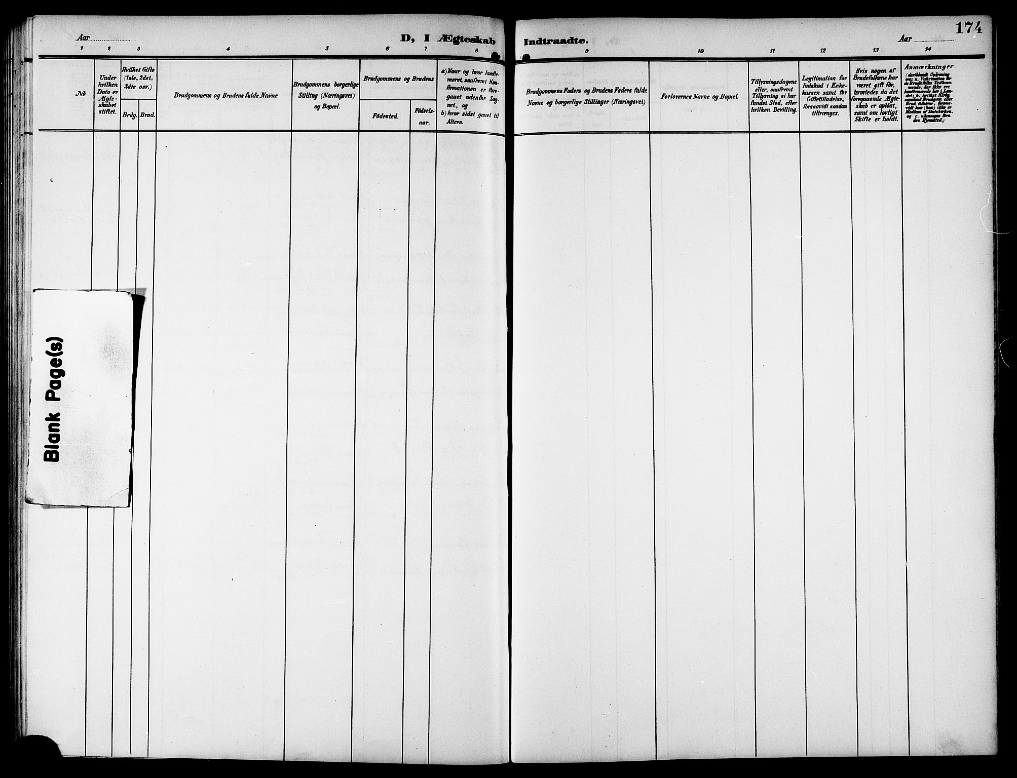 Ministerialprotokoller, klokkerbøker og fødselsregistre - Nordland, AV/SAT-A-1459/846/L0655: Klokkerbok nr. 846C05, 1902-1916, s. 174