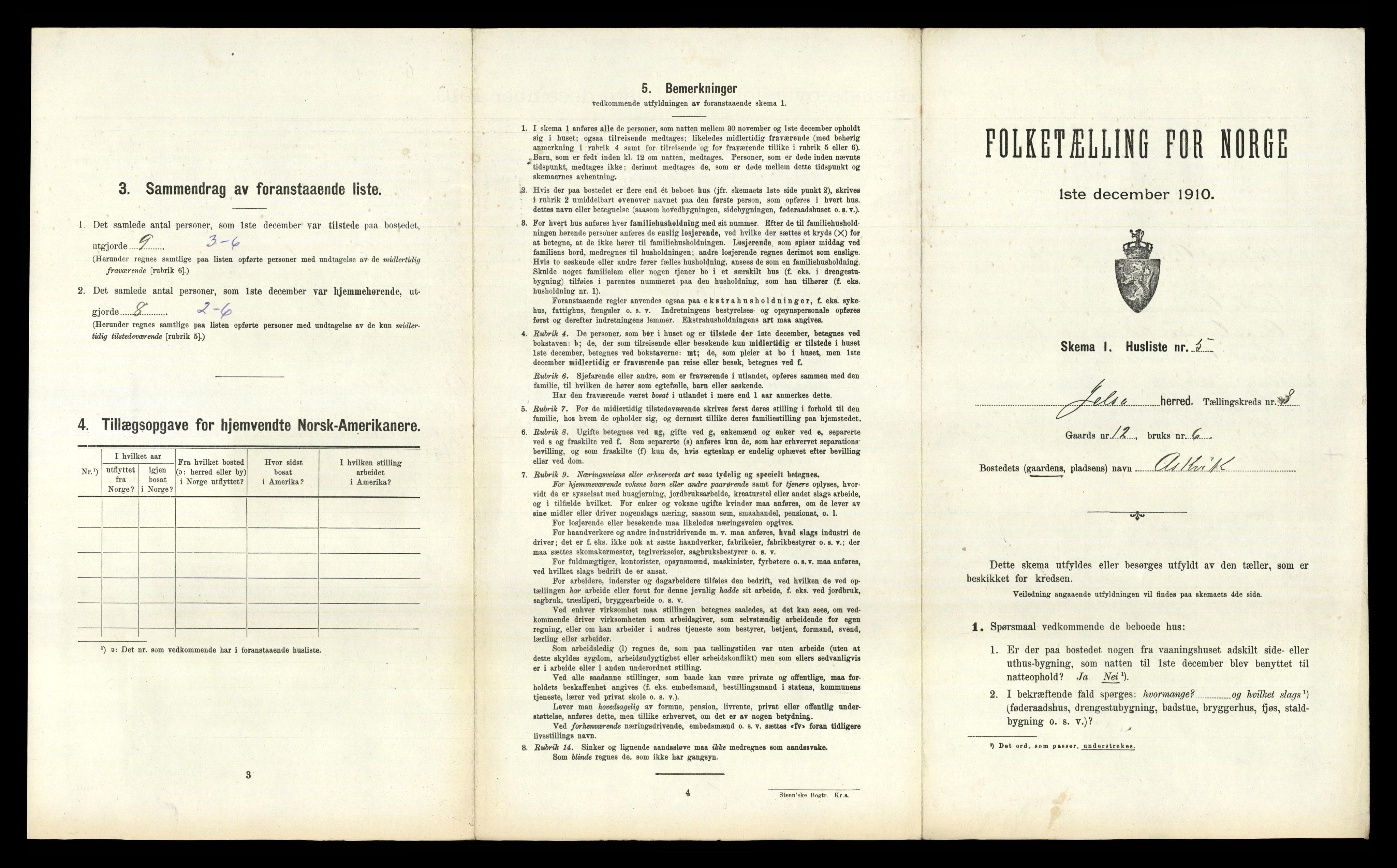 RA, Folketelling 1910 for 1138 Jelsa herred, 1910, s. 293