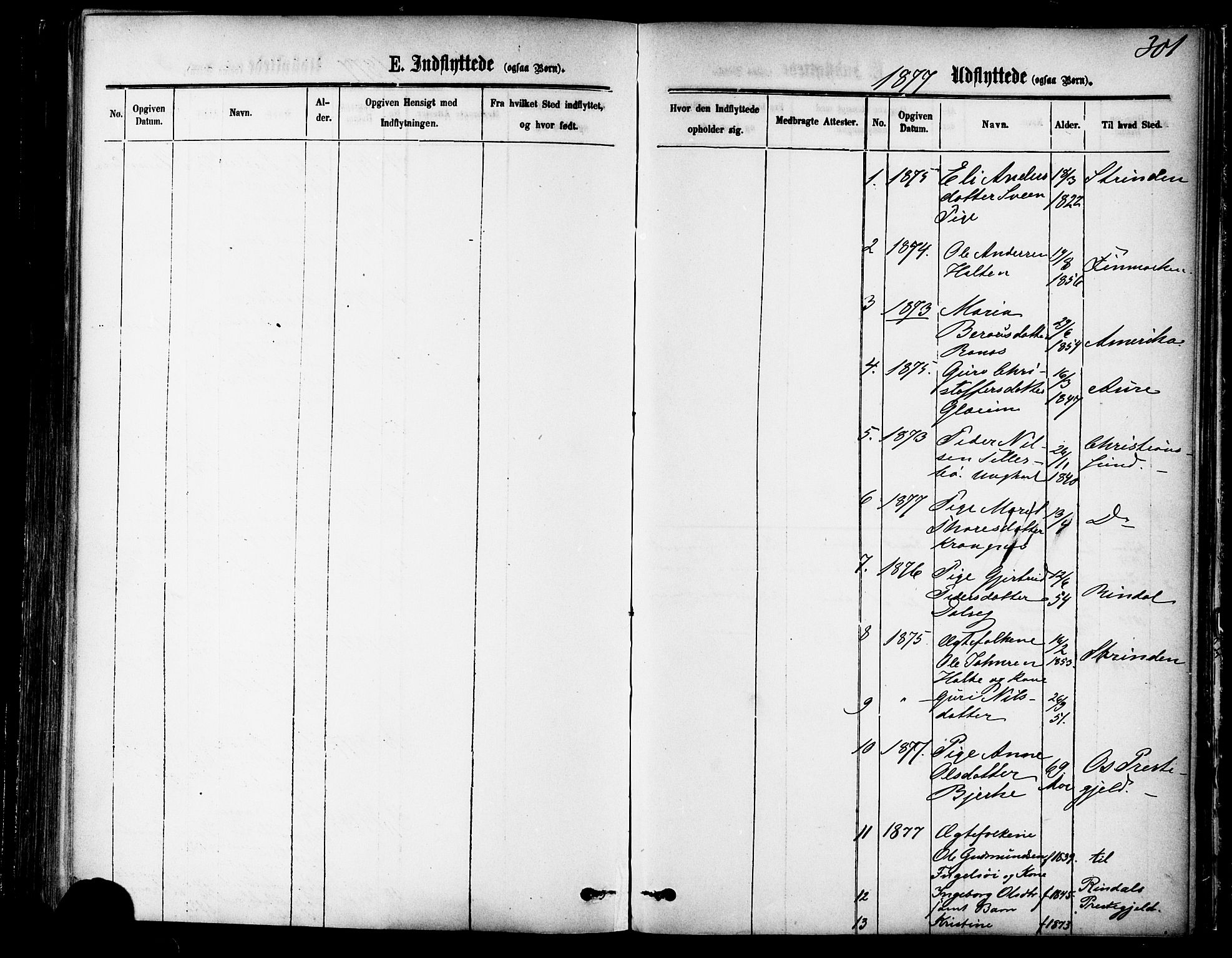Ministerialprotokoller, klokkerbøker og fødselsregistre - Møre og Romsdal, SAT/A-1454/595/L1046: Ministerialbok nr. 595A08, 1874-1884, s. 301