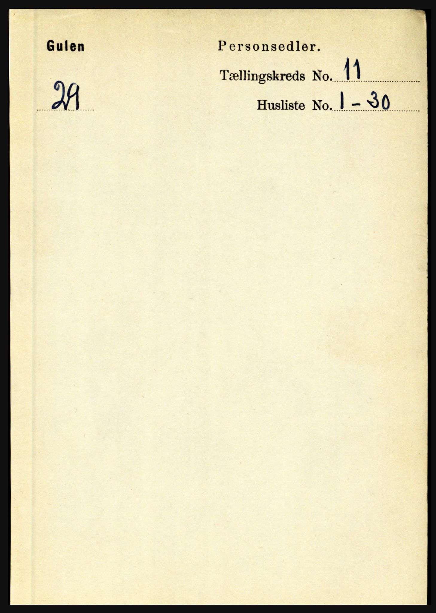 RA, Folketelling 1891 for 1411 Gulen herred, 1891, s. 3653