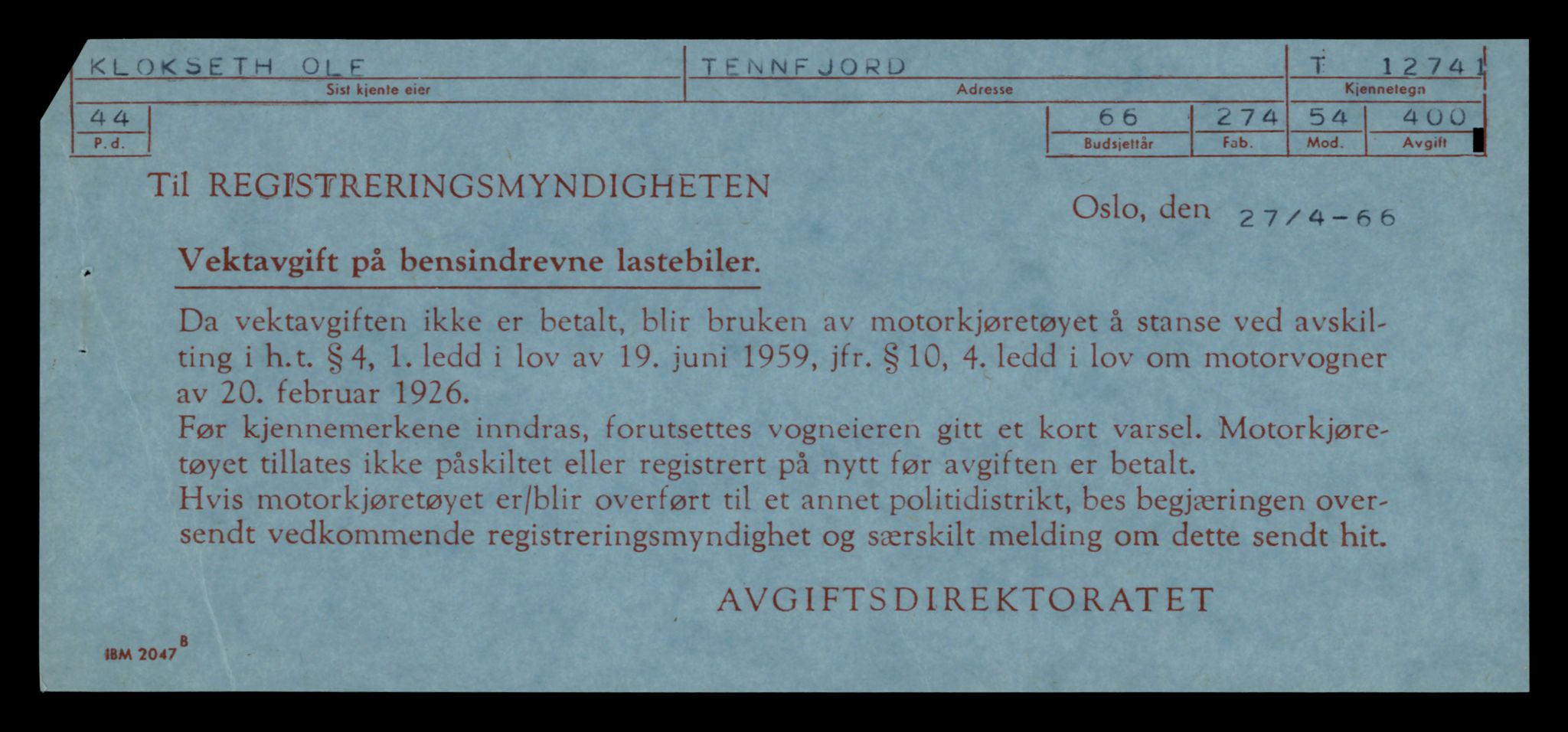 Møre og Romsdal vegkontor - Ålesund trafikkstasjon, AV/SAT-A-4099/F/Fe/L0035: Registreringskort for kjøretøy T 12653 - T 12829, 1927-1998, s. 1700