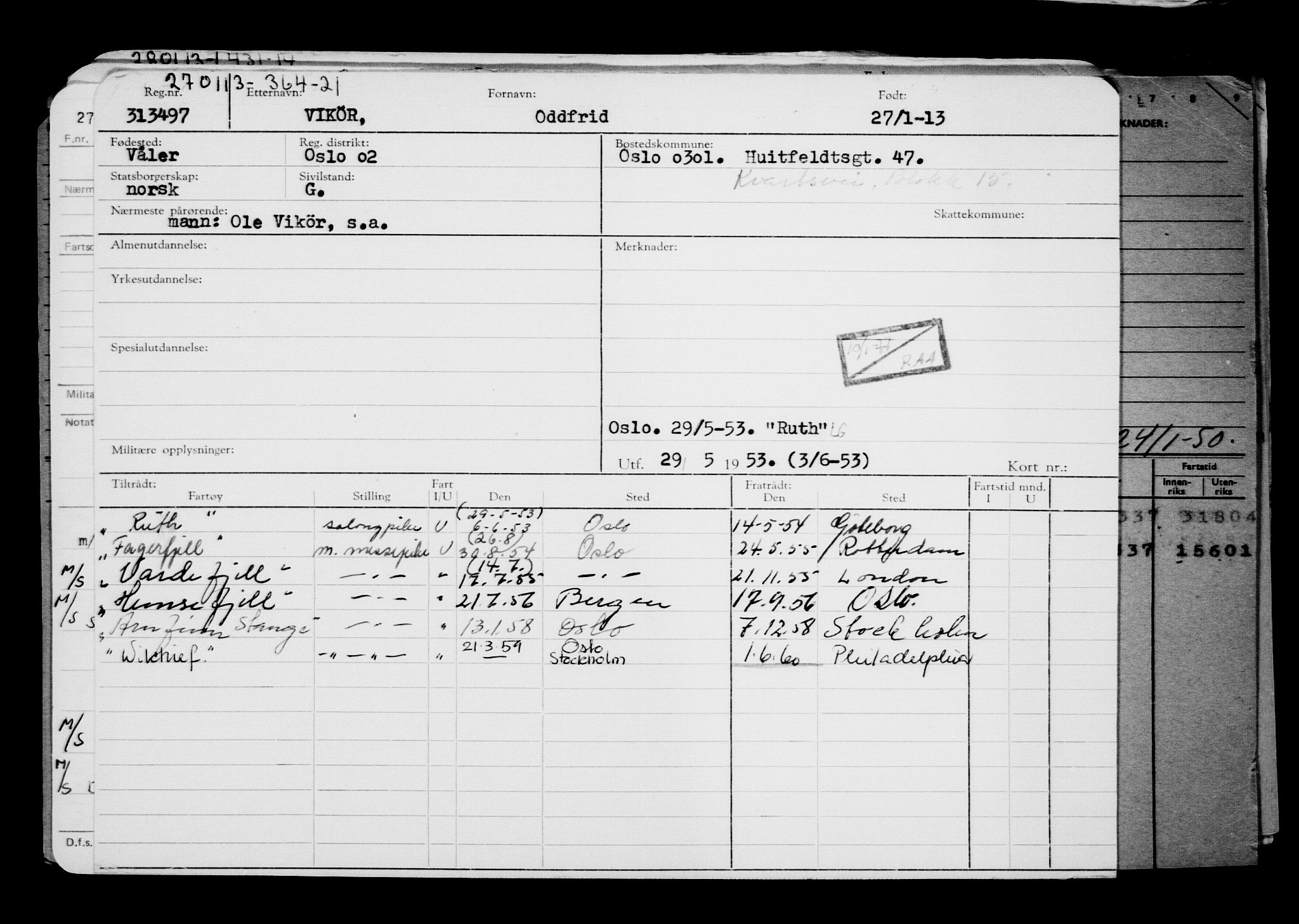 Direktoratet for sjømenn, AV/RA-S-3545/G/Gb/L0110: Hovedkort, 1913, s. 265