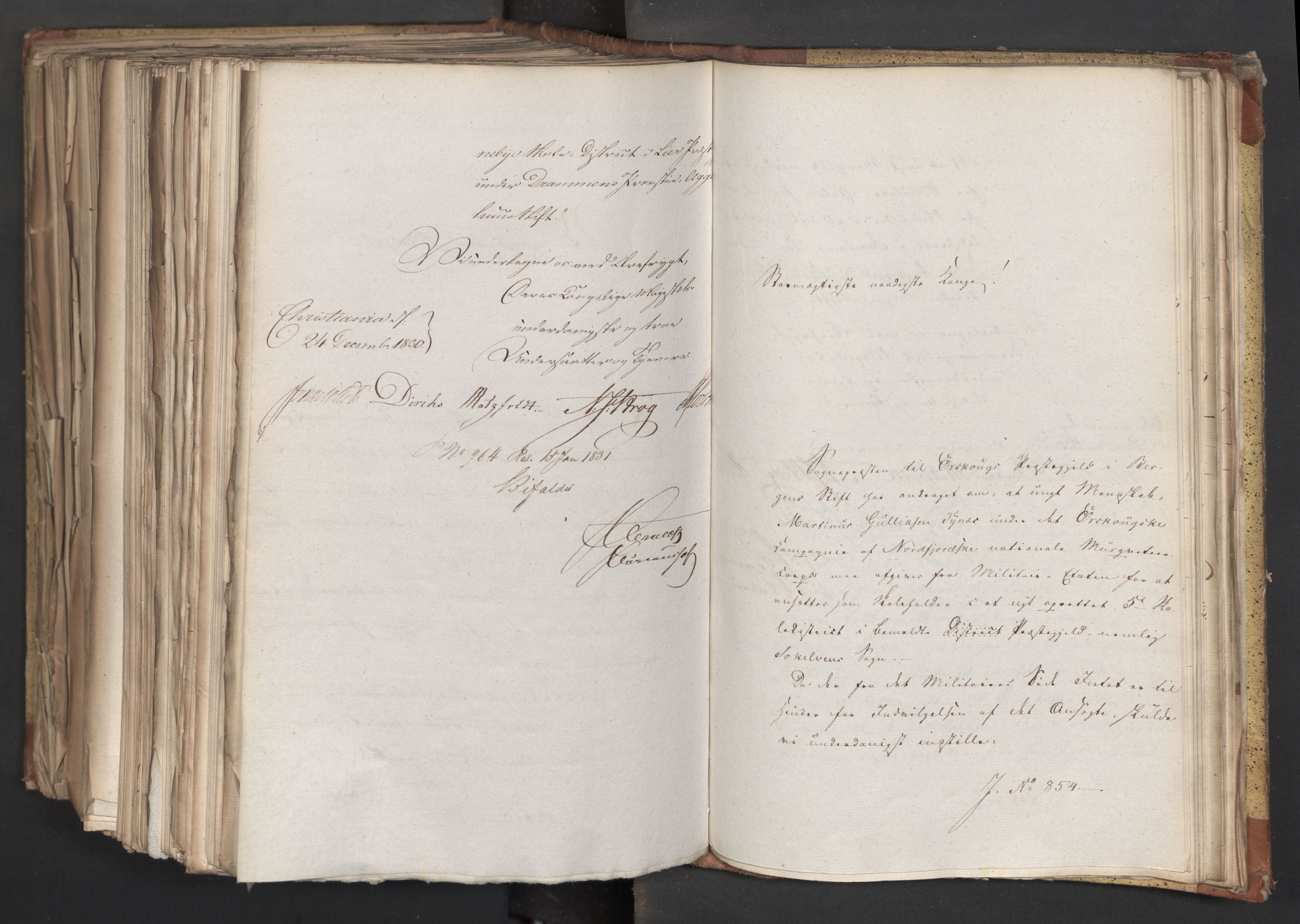 Statsrådsavdelingen i Stockholm, AV/RA-S-1003/D/Da/L0068: Regjeringsinnstillinger nr. 660-876, 1830, s. 715