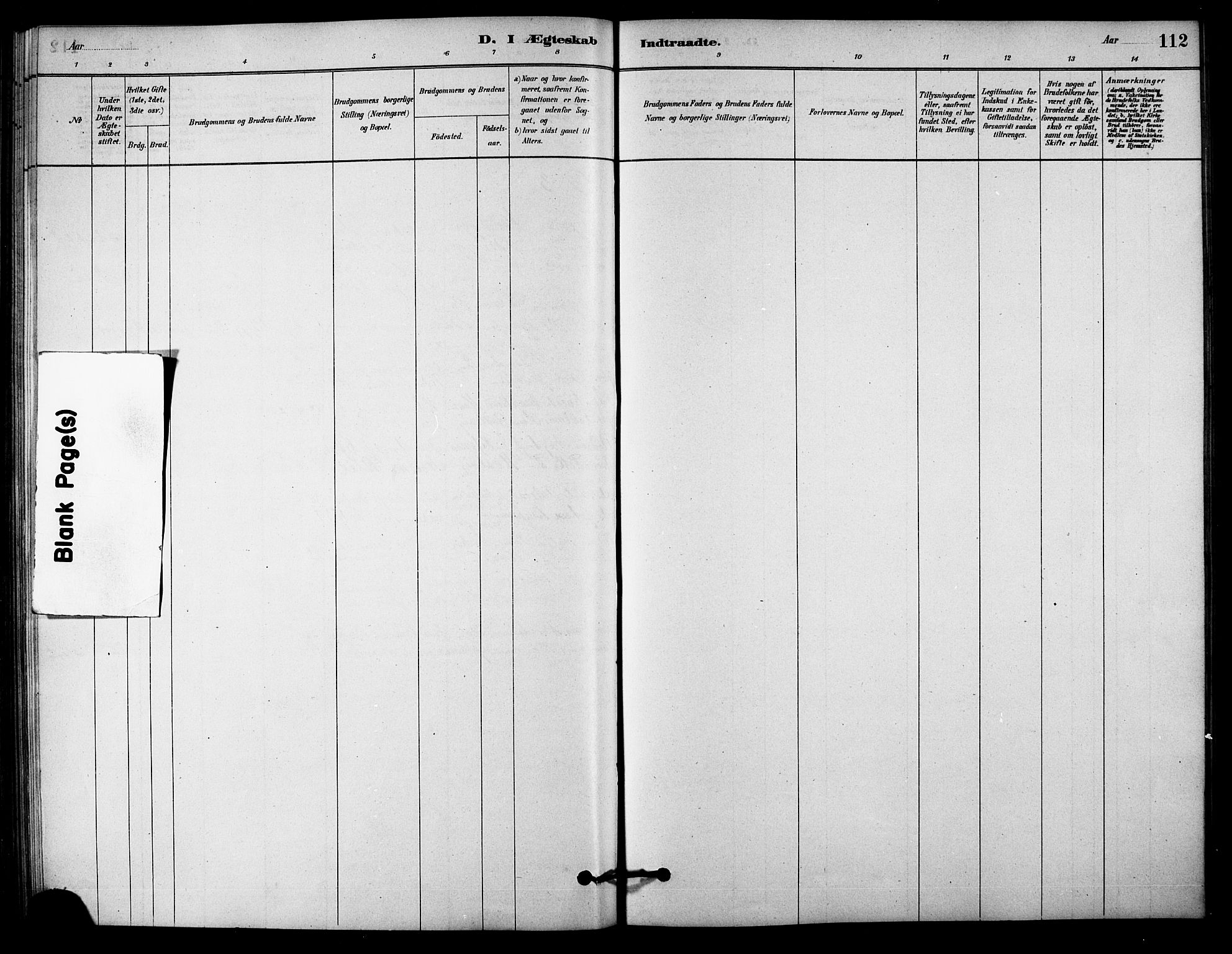 Ministerialprotokoller, klokkerbøker og fødselsregistre - Sør-Trøndelag, AV/SAT-A-1456/656/L0692: Ministerialbok nr. 656A01, 1879-1893, s. 112