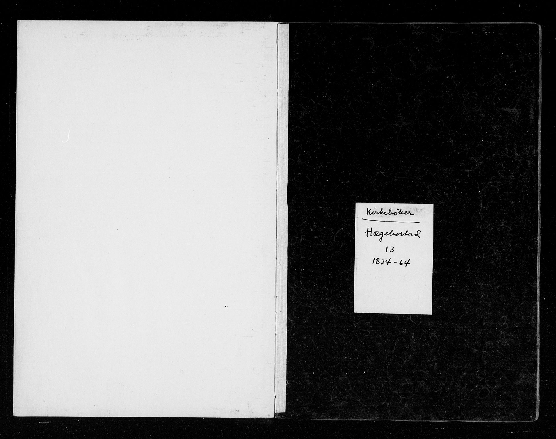 Hægebostad sokneprestkontor, SAK/1111-0024/F/Fa/Faa/L0004: Ministerialbok nr. A 4, 1834-1864