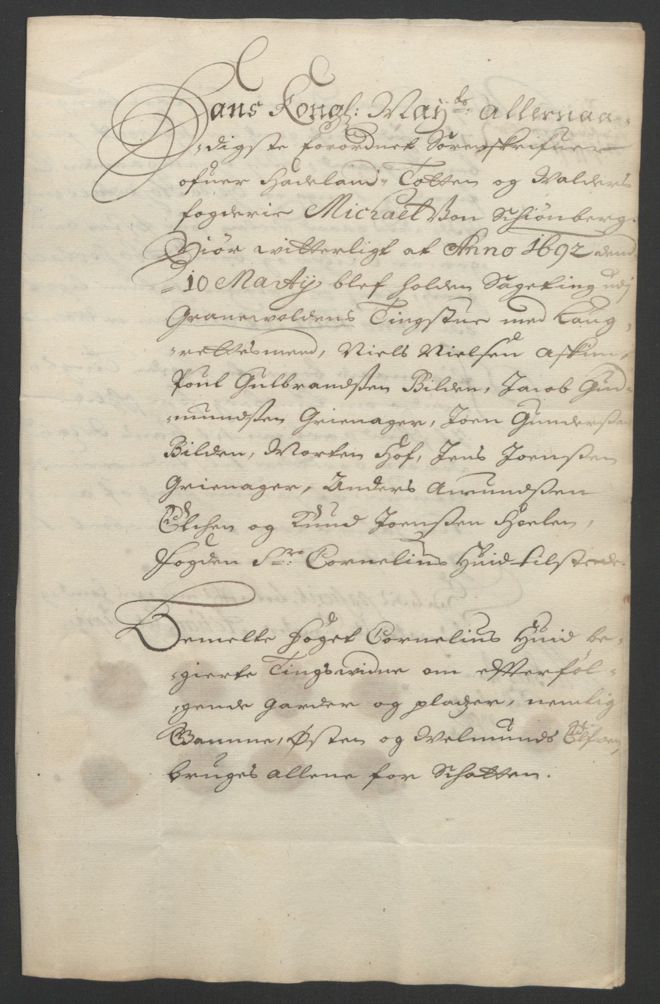 Rentekammeret inntil 1814, Reviderte regnskaper, Fogderegnskap, AV/RA-EA-4092/R18/L1290: Fogderegnskap Hadeland, Toten og Valdres, 1691, s. 290